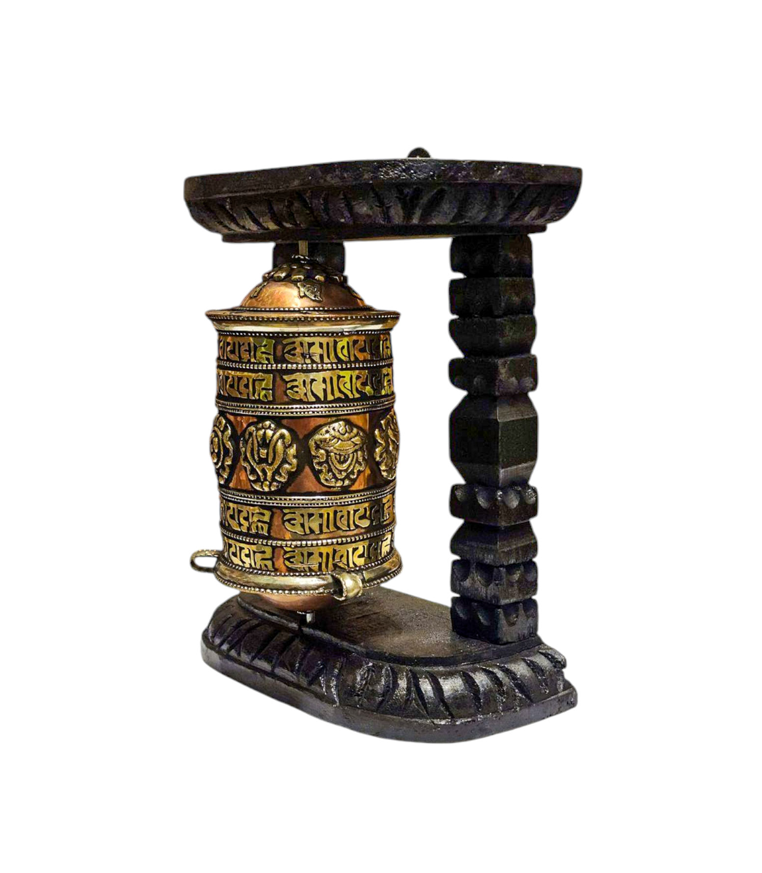 Buddhist Handmade Wall Prayer Wheel <span Style=