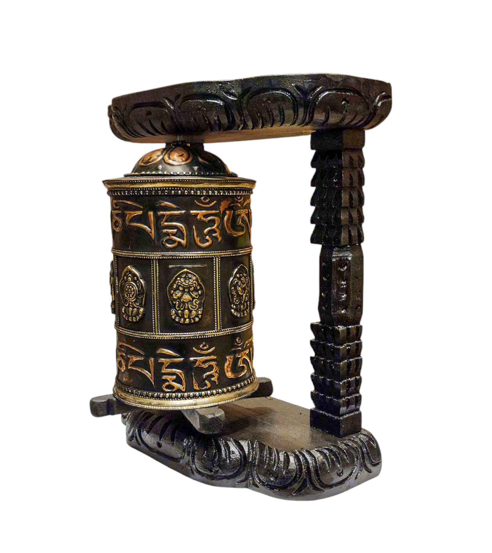 Buddhist Handmade Wall Prayer Wheel <span Style=