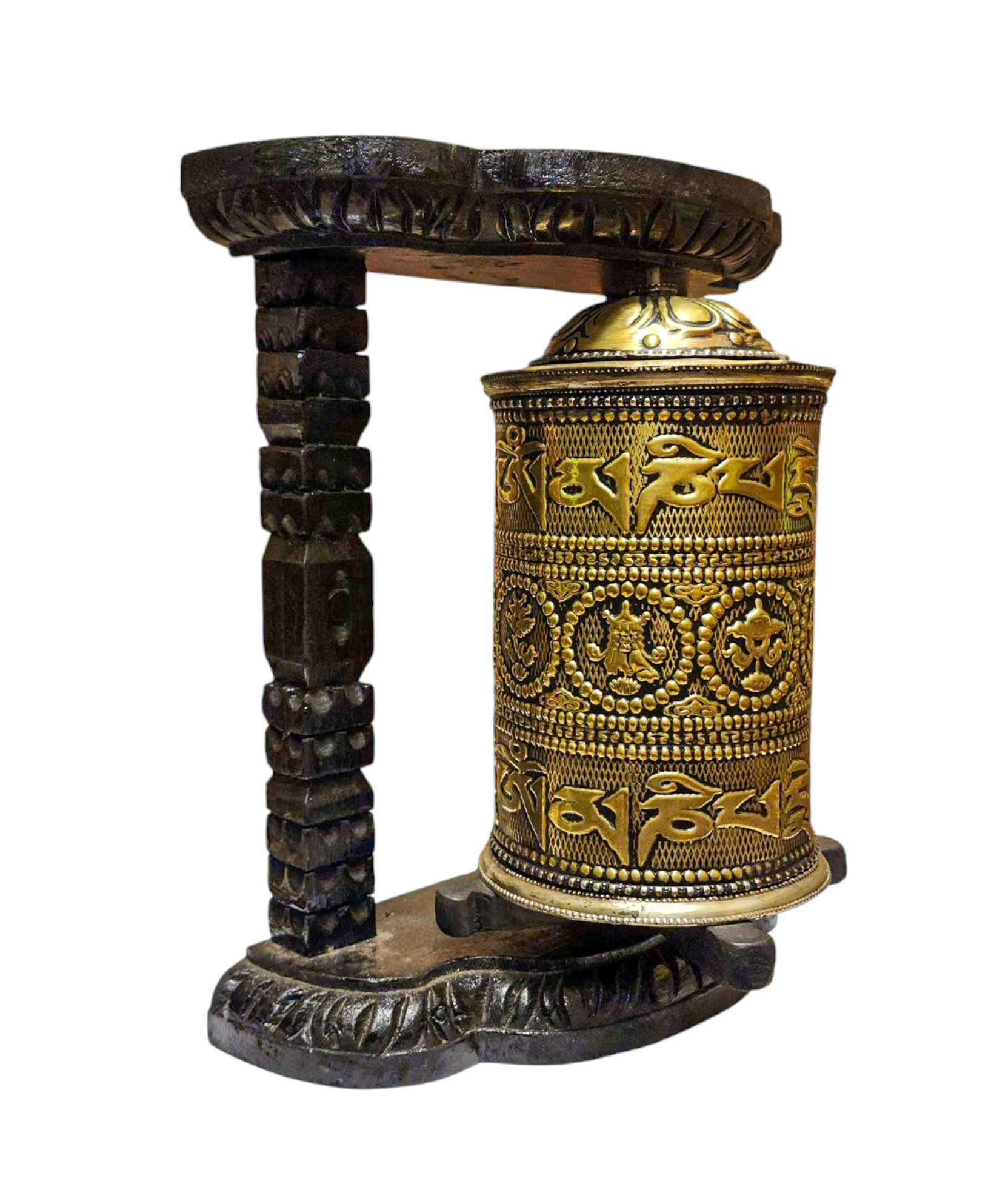 Buddhist Handmade Wall Prayer Wheel <span Style=