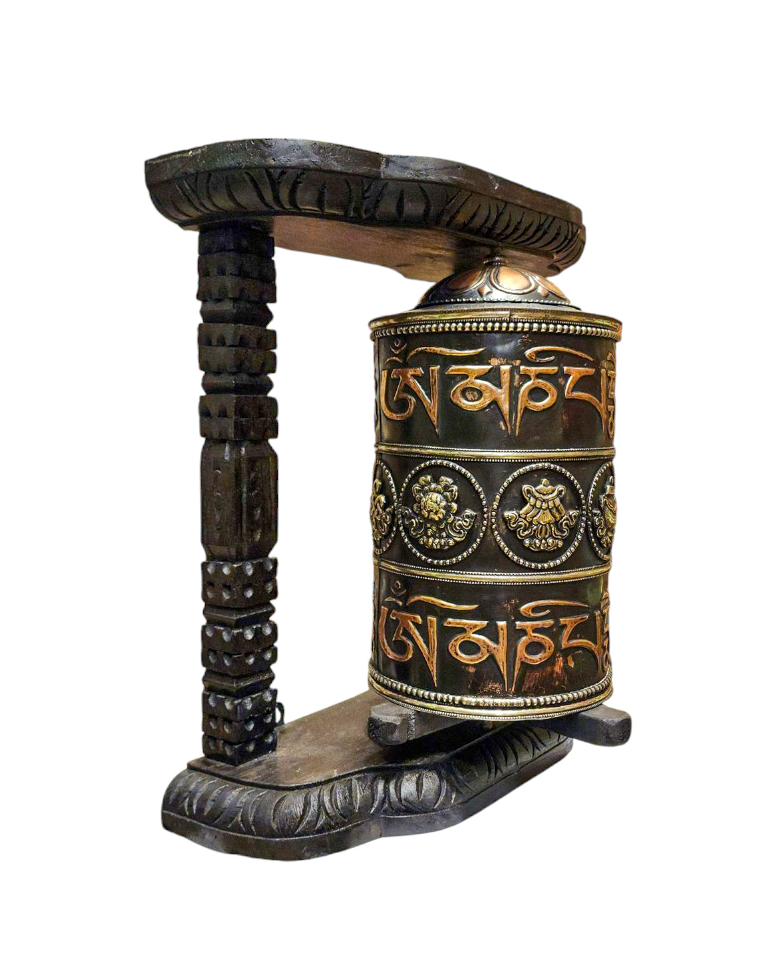Buddhist Handmade Wall Prayer Wheel <span Style=