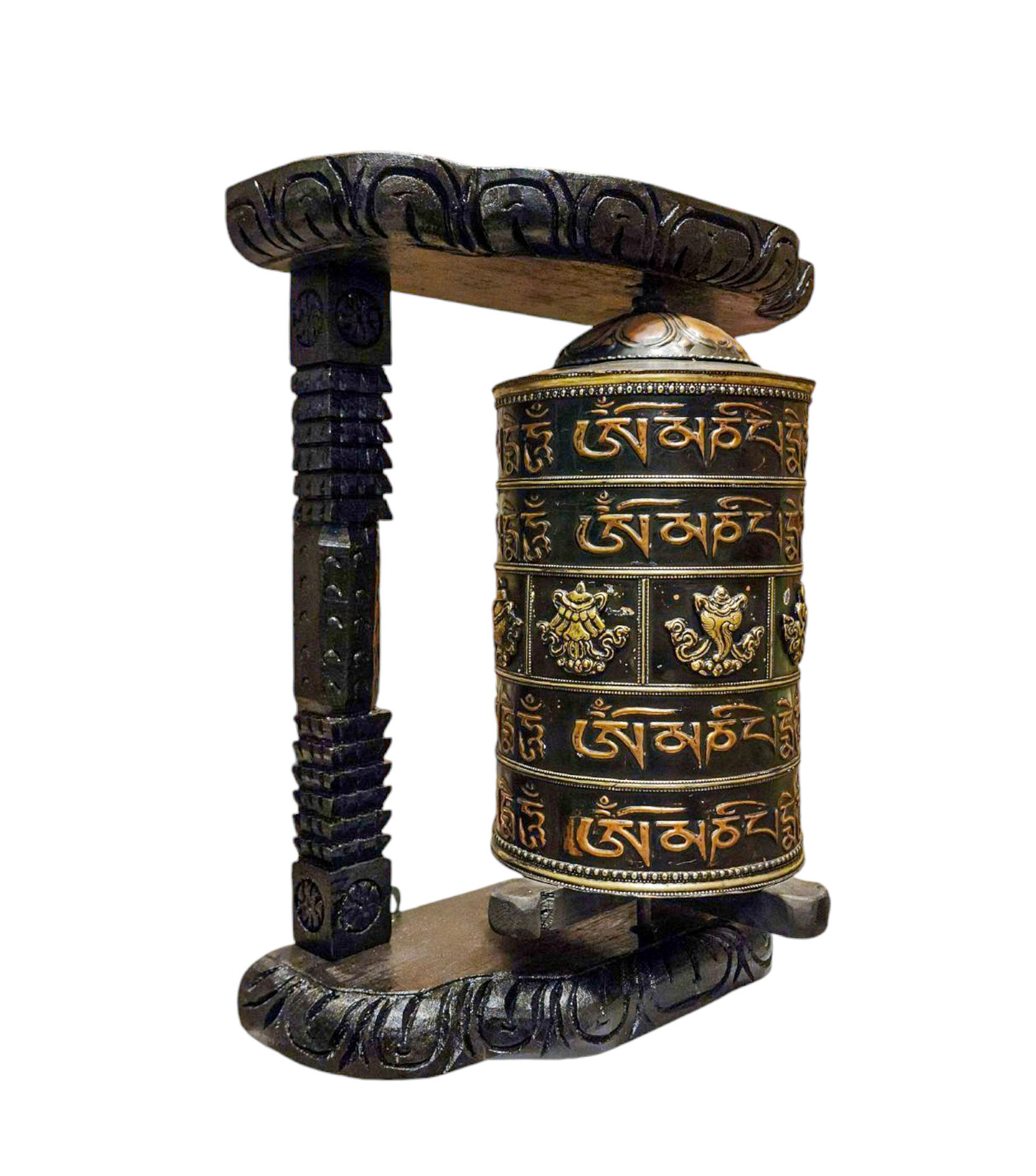 Buddhist Handmade Wall Prayer Wheel <span Style=
