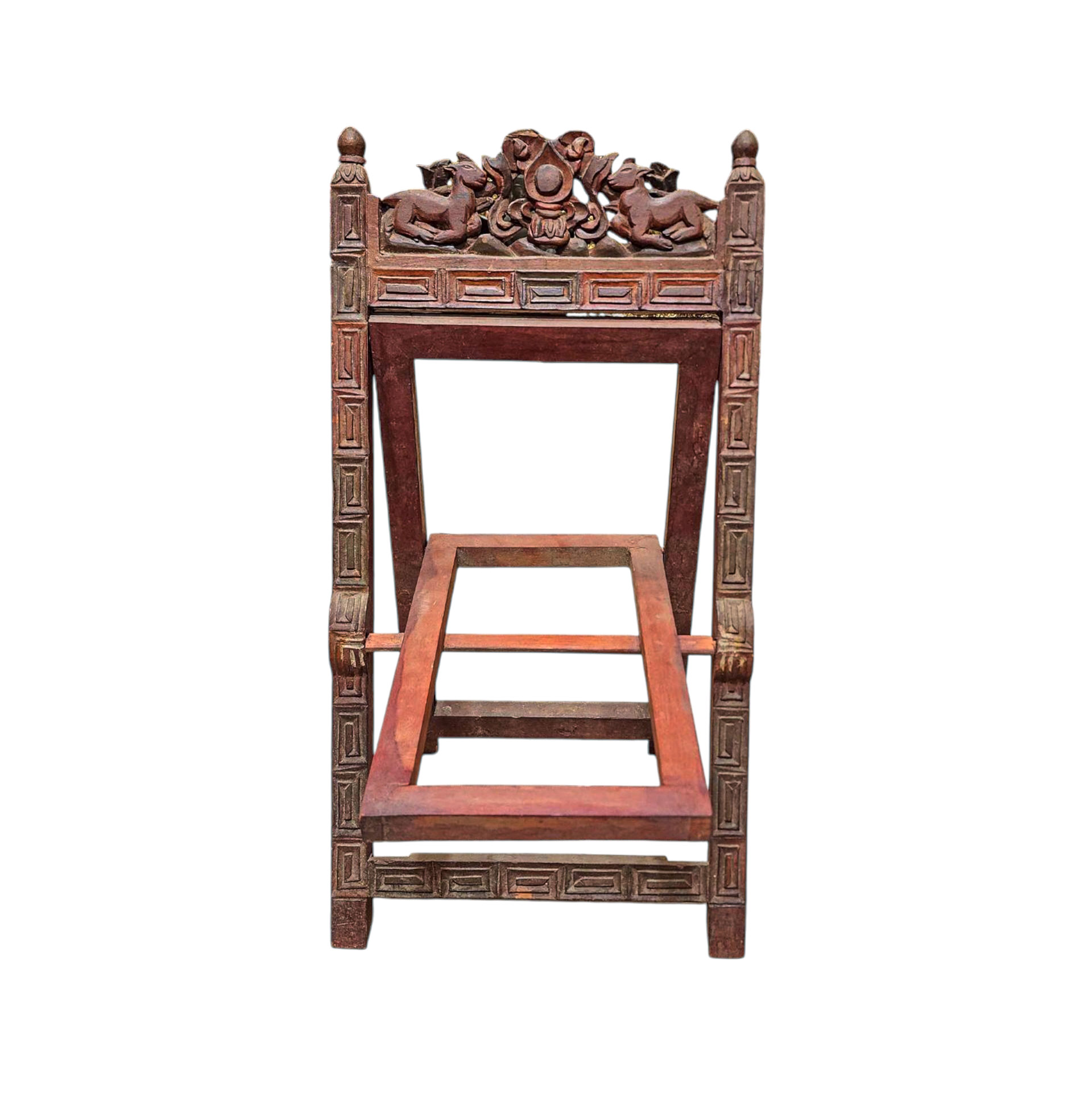 Old Tibetan Ritual Wooden Book Holder, <span Style=