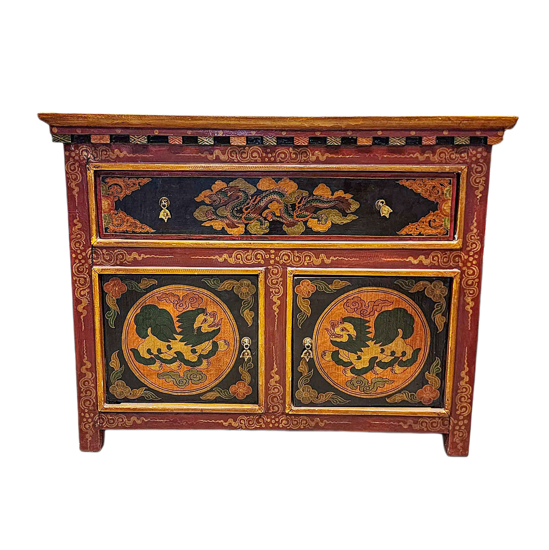 Tibetan Buddhist Cabinet <span Style=