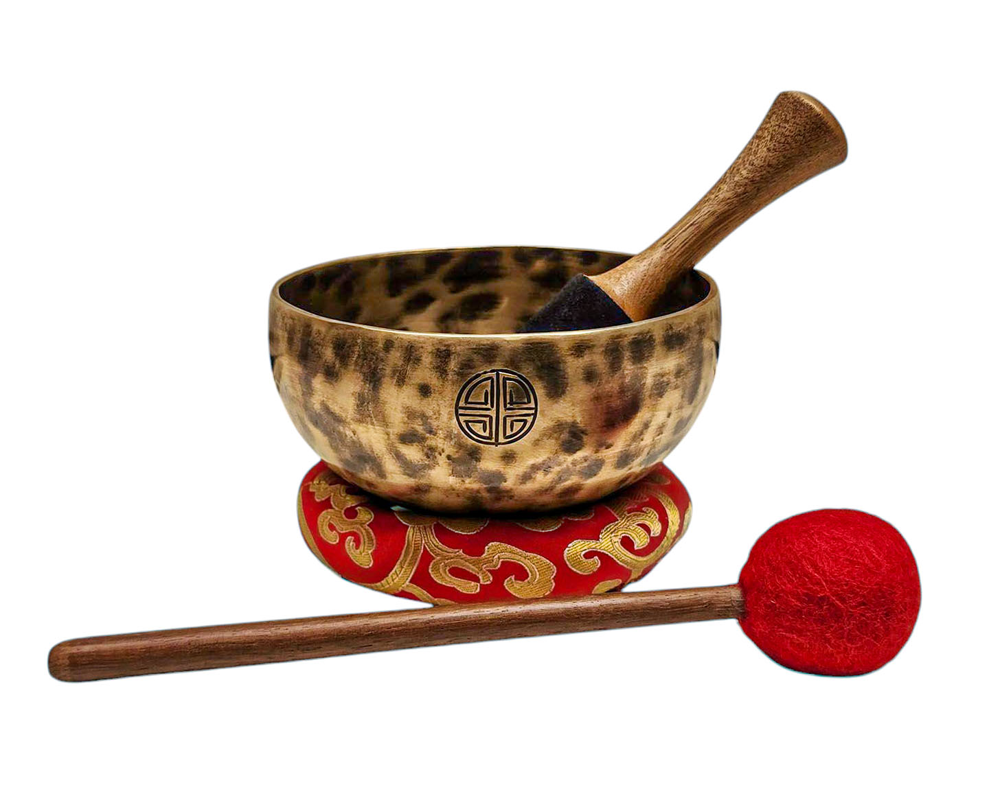 full Moon Bowl, Moon Carved, Buddhist Hand Beaten, Antique Finishing, select Accessories