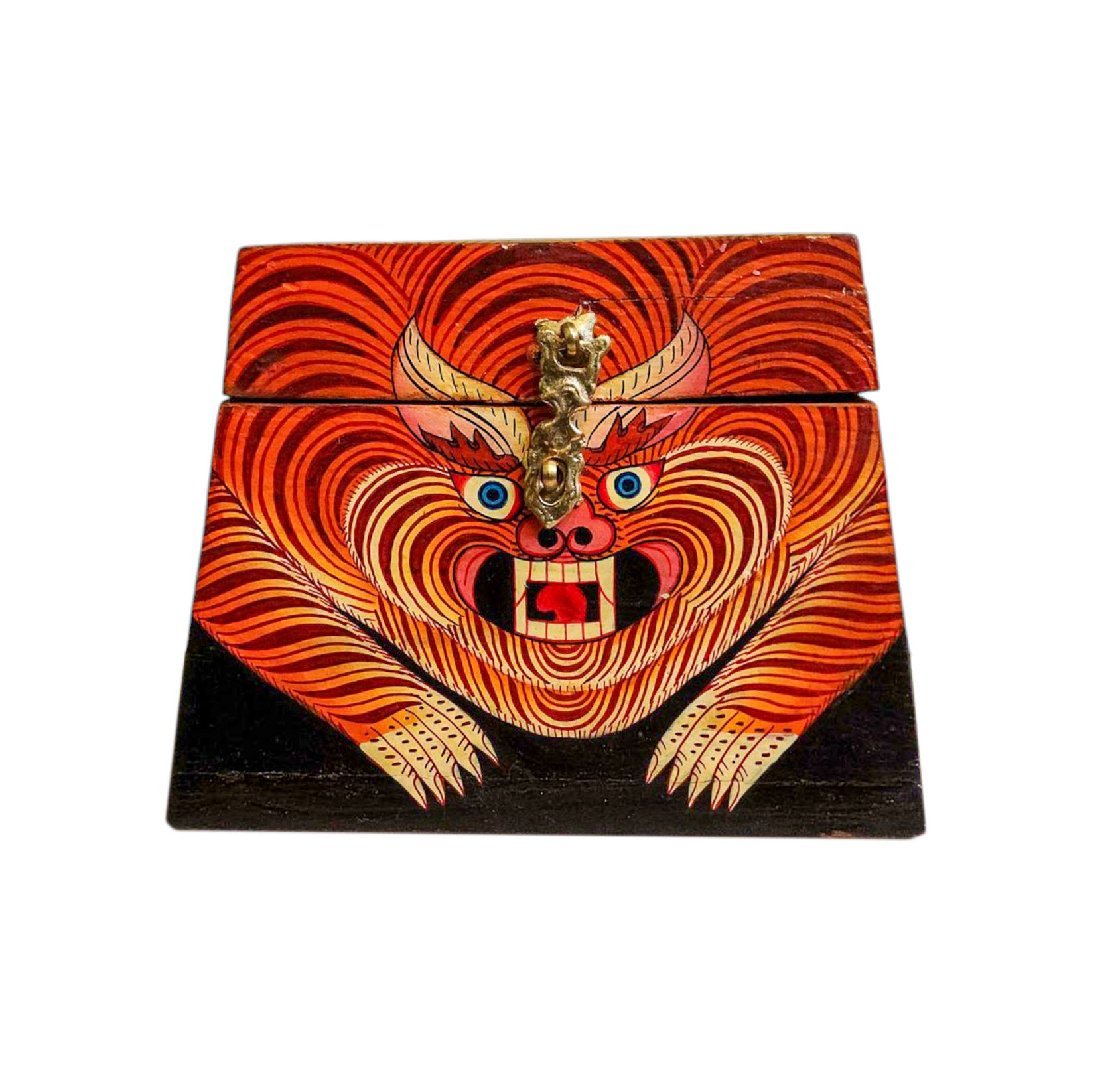 Buddhist Wooden Box <span Style=