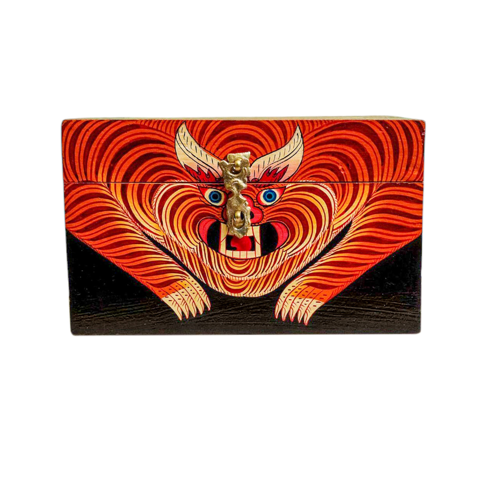 Buddhist Wooden Box <span Style=