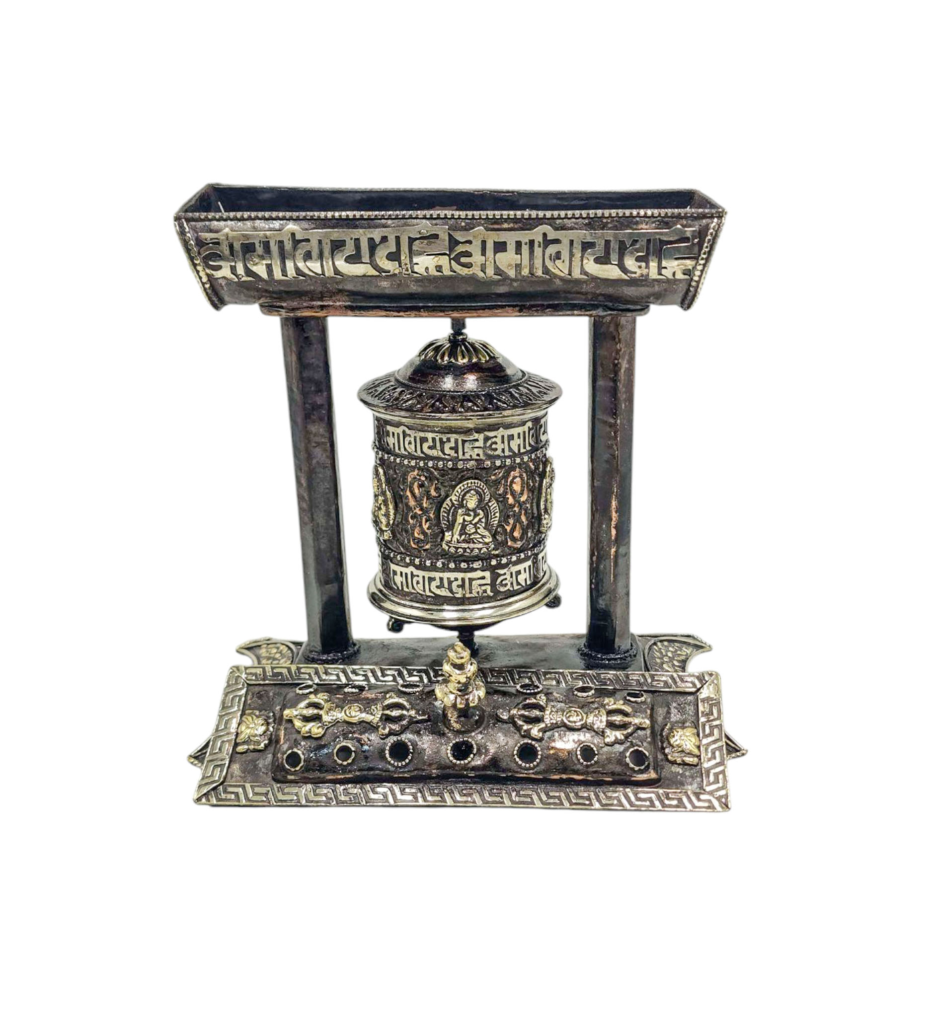 Buddhist Handmade Wall Prayer Wheel <span Style=