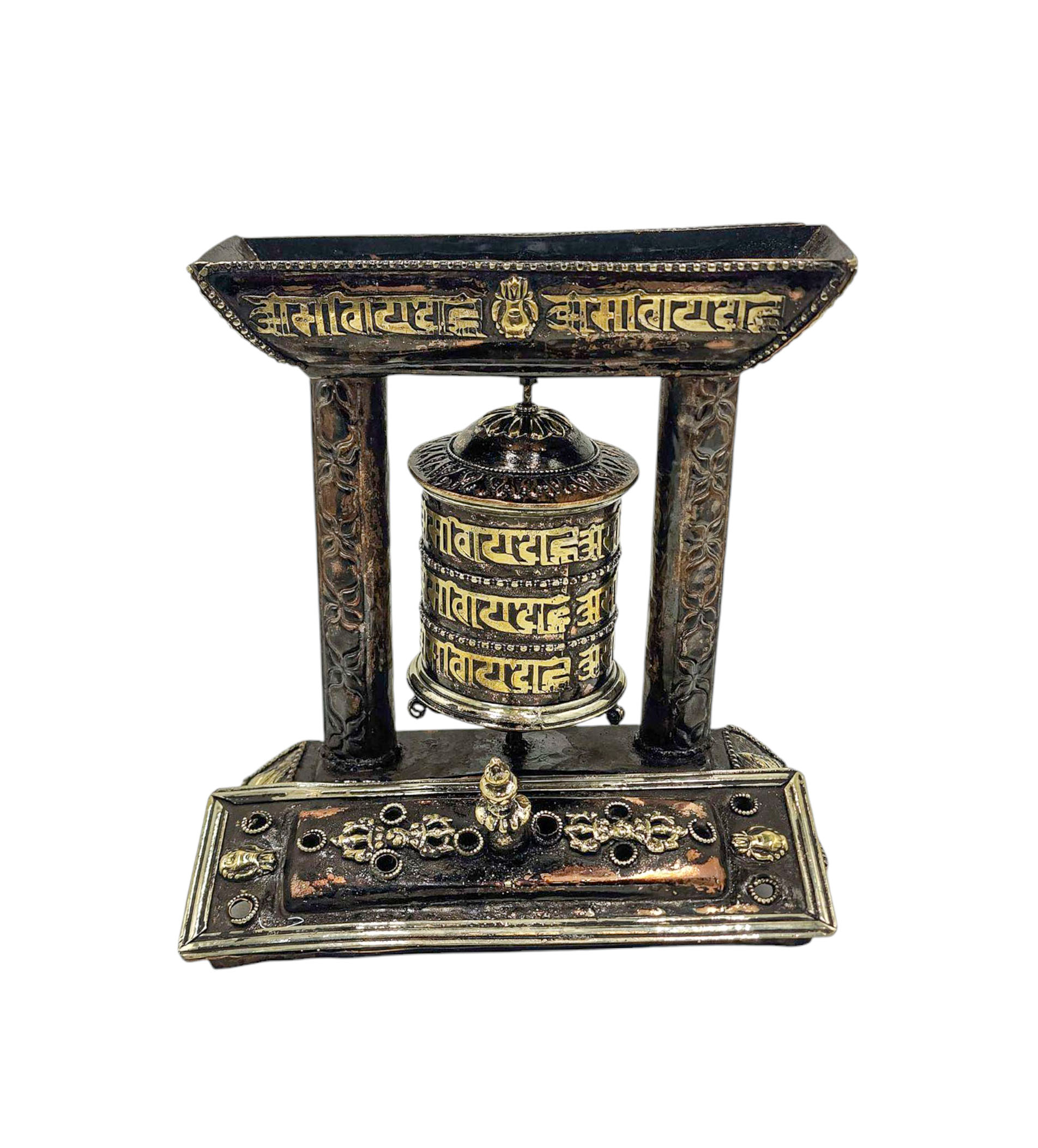Buddhist Handmade Wall Prayer Wheel <span Style=