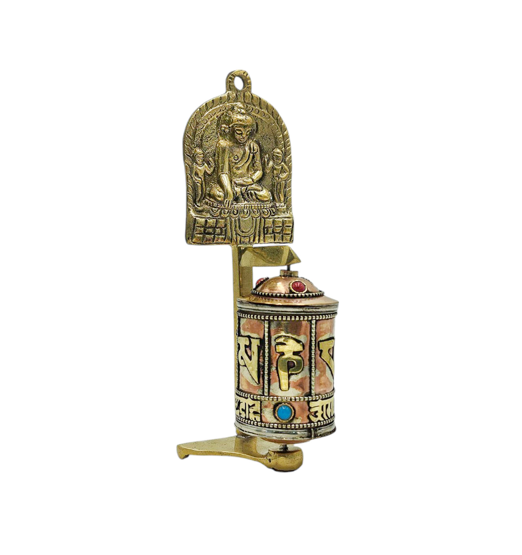 Buddhist Handmade Wall Prayer Wheel <span Style=