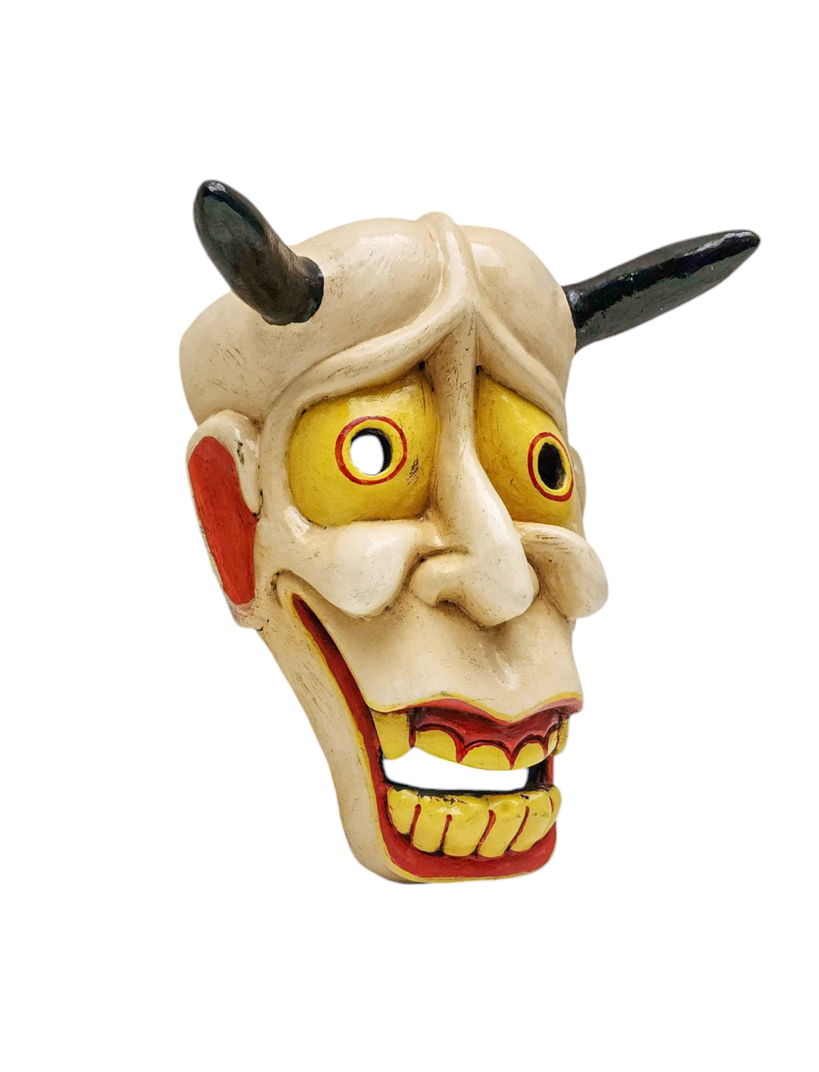 Buddhist Wooden Tribal Mask <span Style=