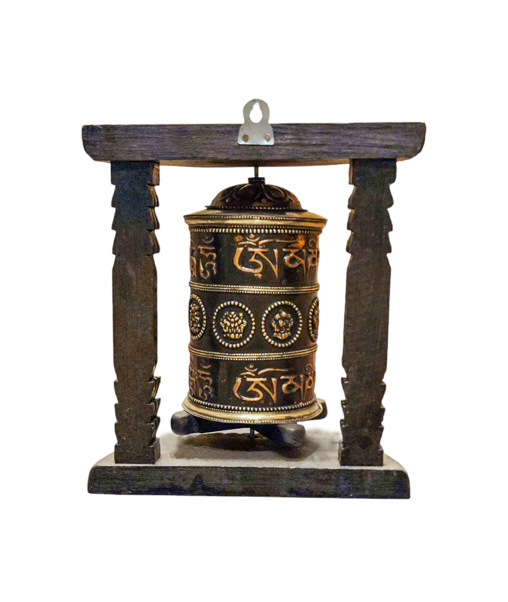 Buddhist Handmade Wall Prayer Wheel <span Style=