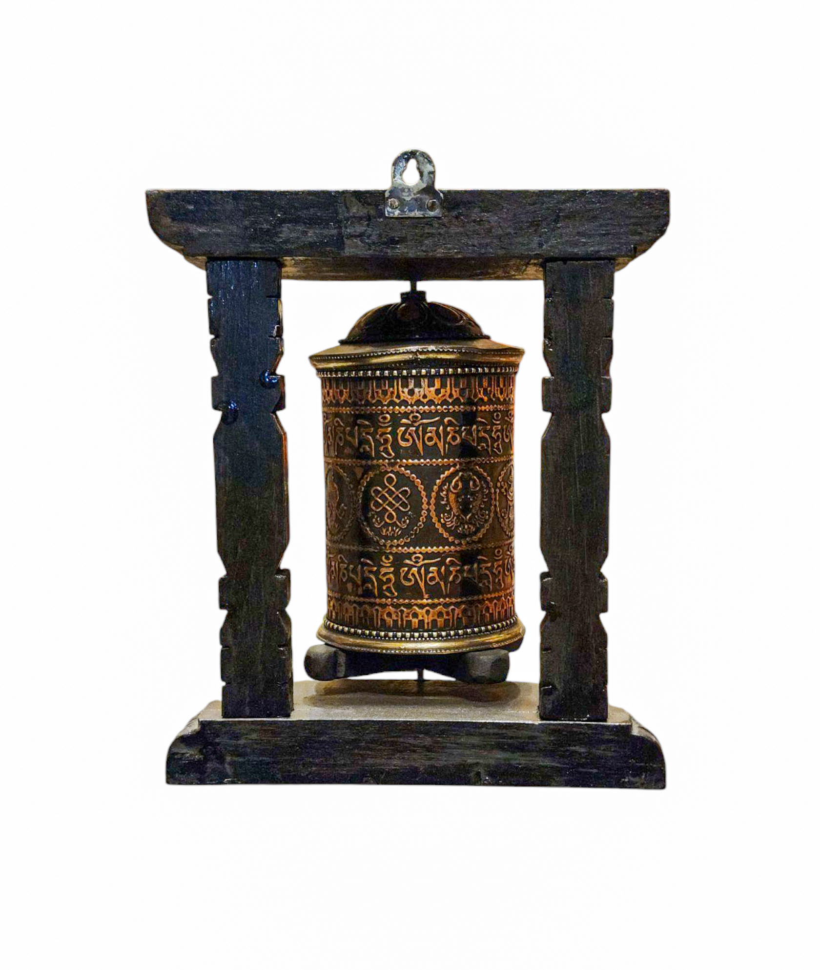 Buddhist Handmade Wall Prayer Wheel <span Style=
