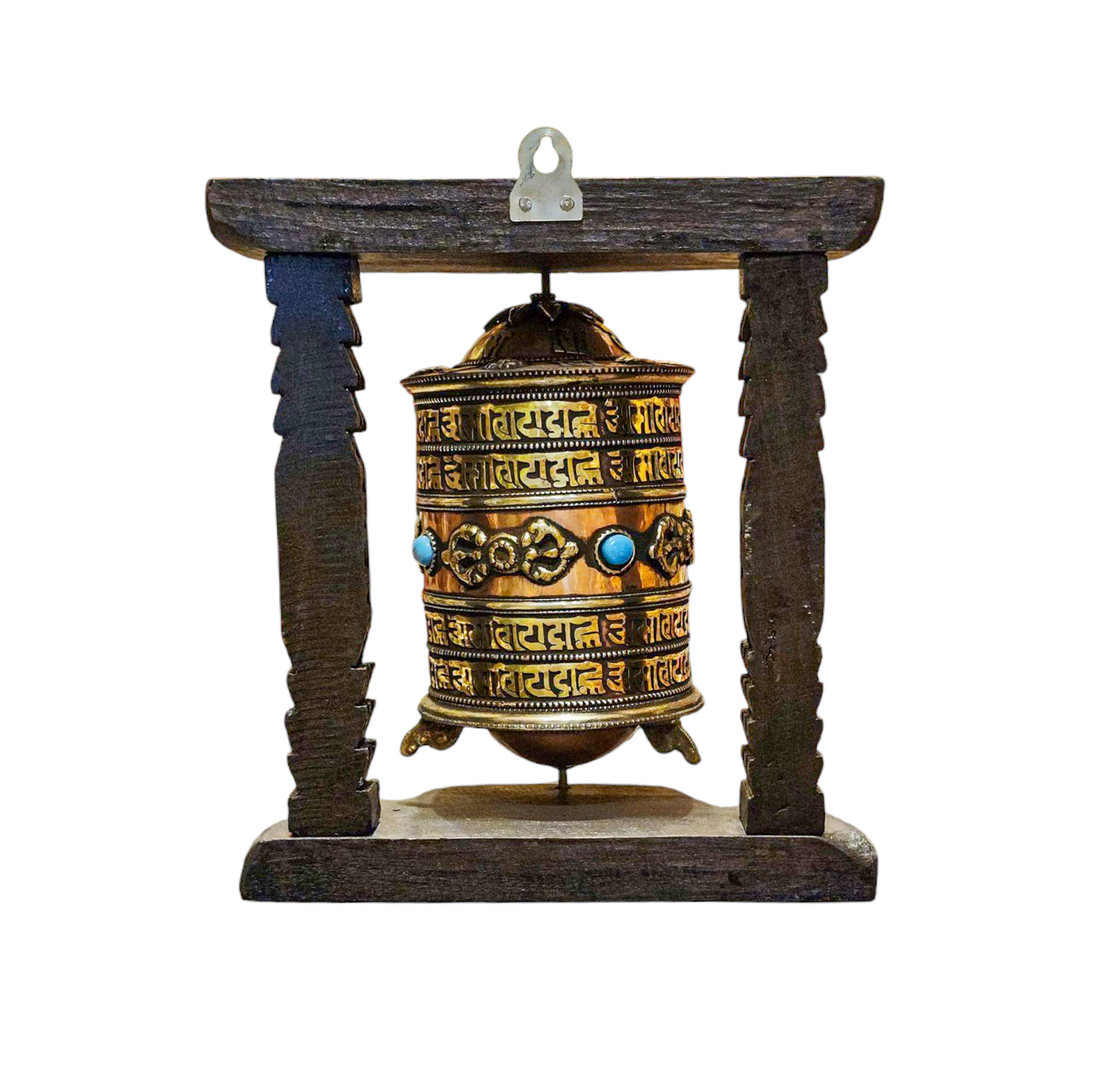 Buddhist Handmade Wall Prayer Wheel <span Style=
