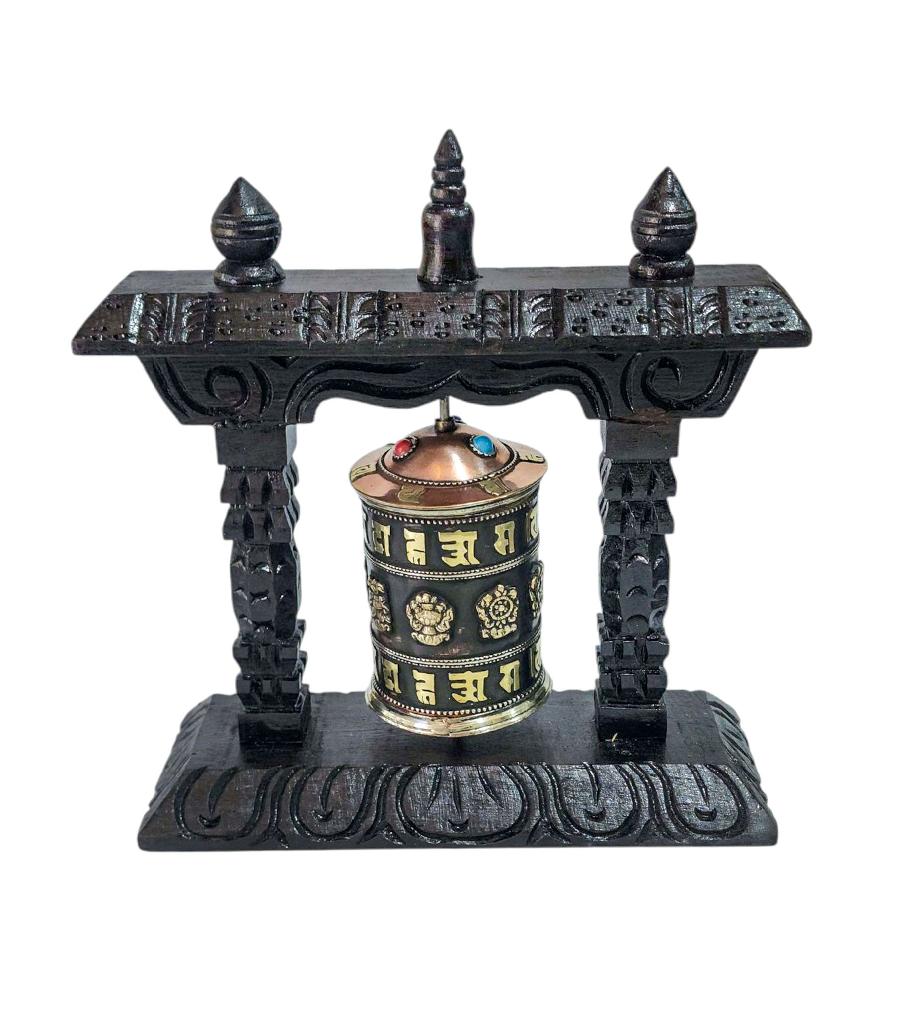 Buddhist Handmade Wall Prayer Wheel <span Style=