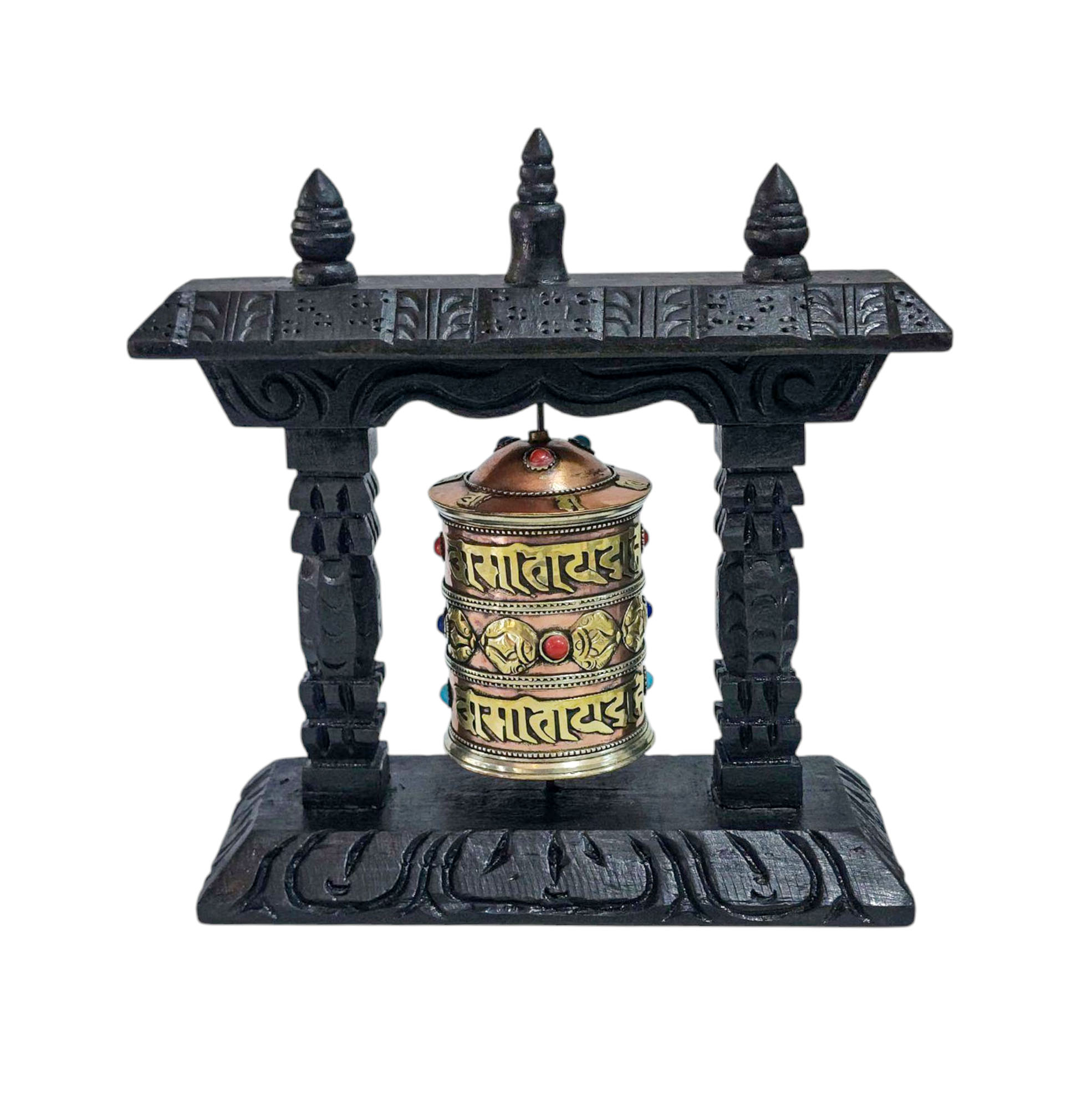 Buddhist Handmade Wall Prayer Wheel <span Style=