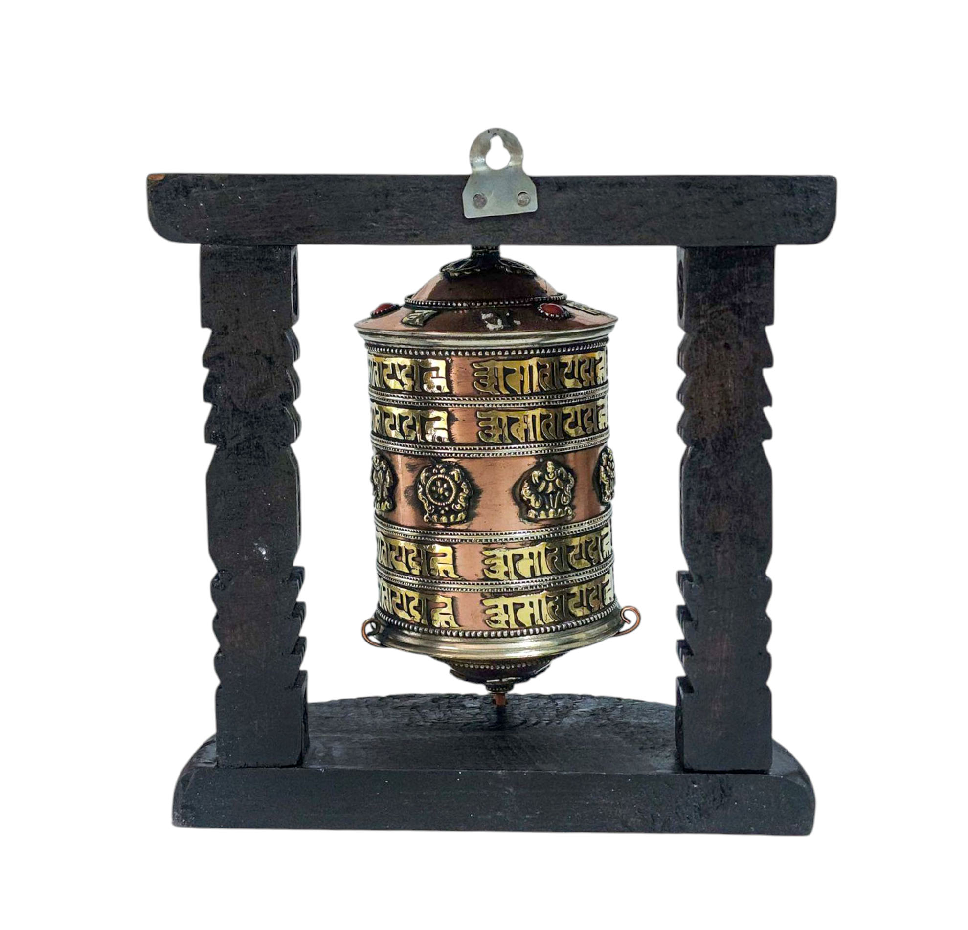 Buddhist Handmade Wall Prayer Wheel <span Style=