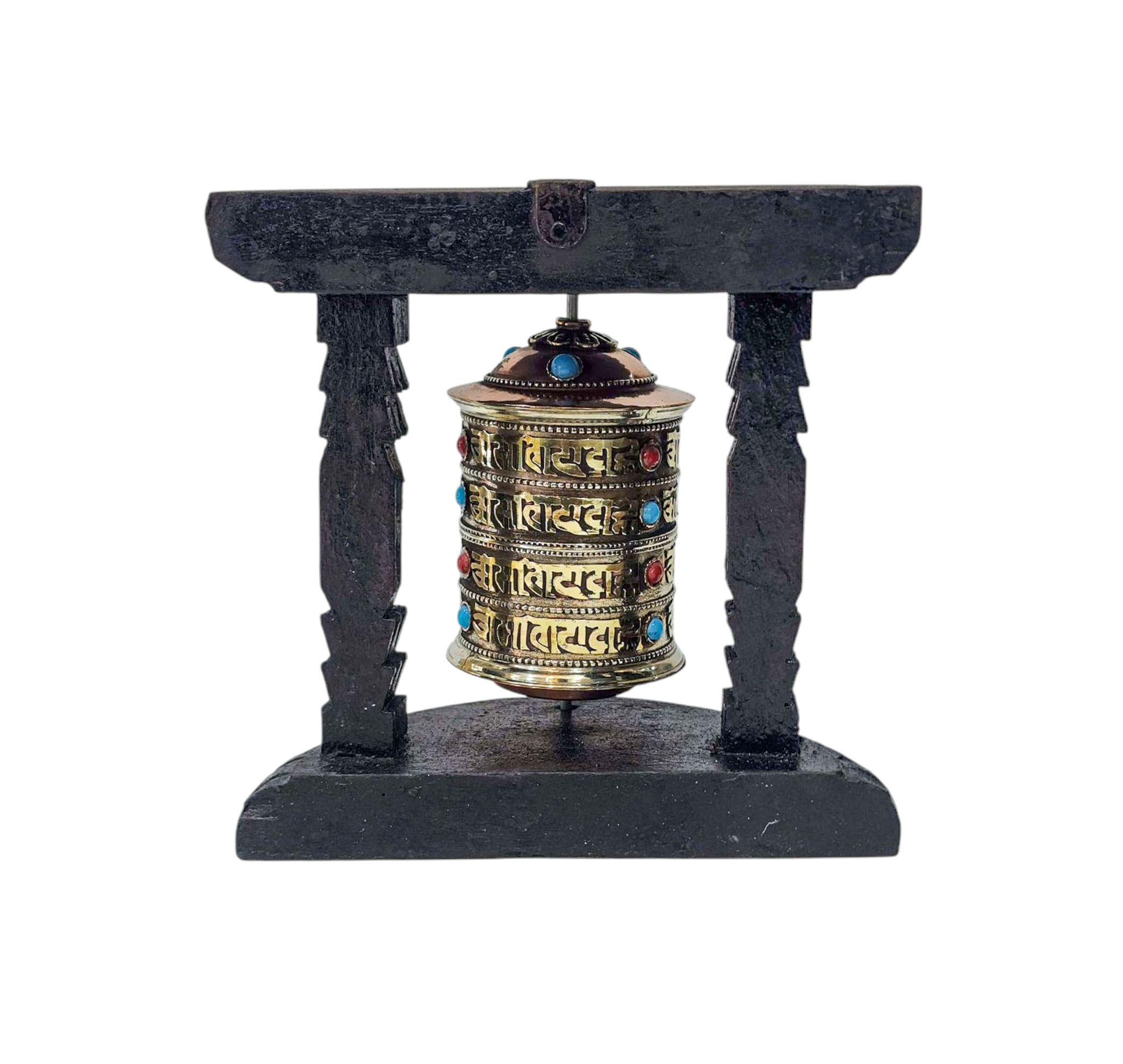Buddhist Handmade Wall Prayer Wheel <span Style=
