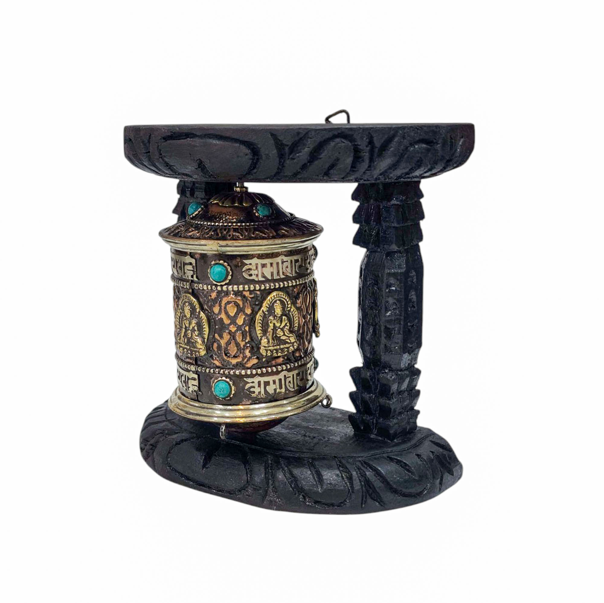 Buddhist Handmade Wall Prayer Wheel <span Style=