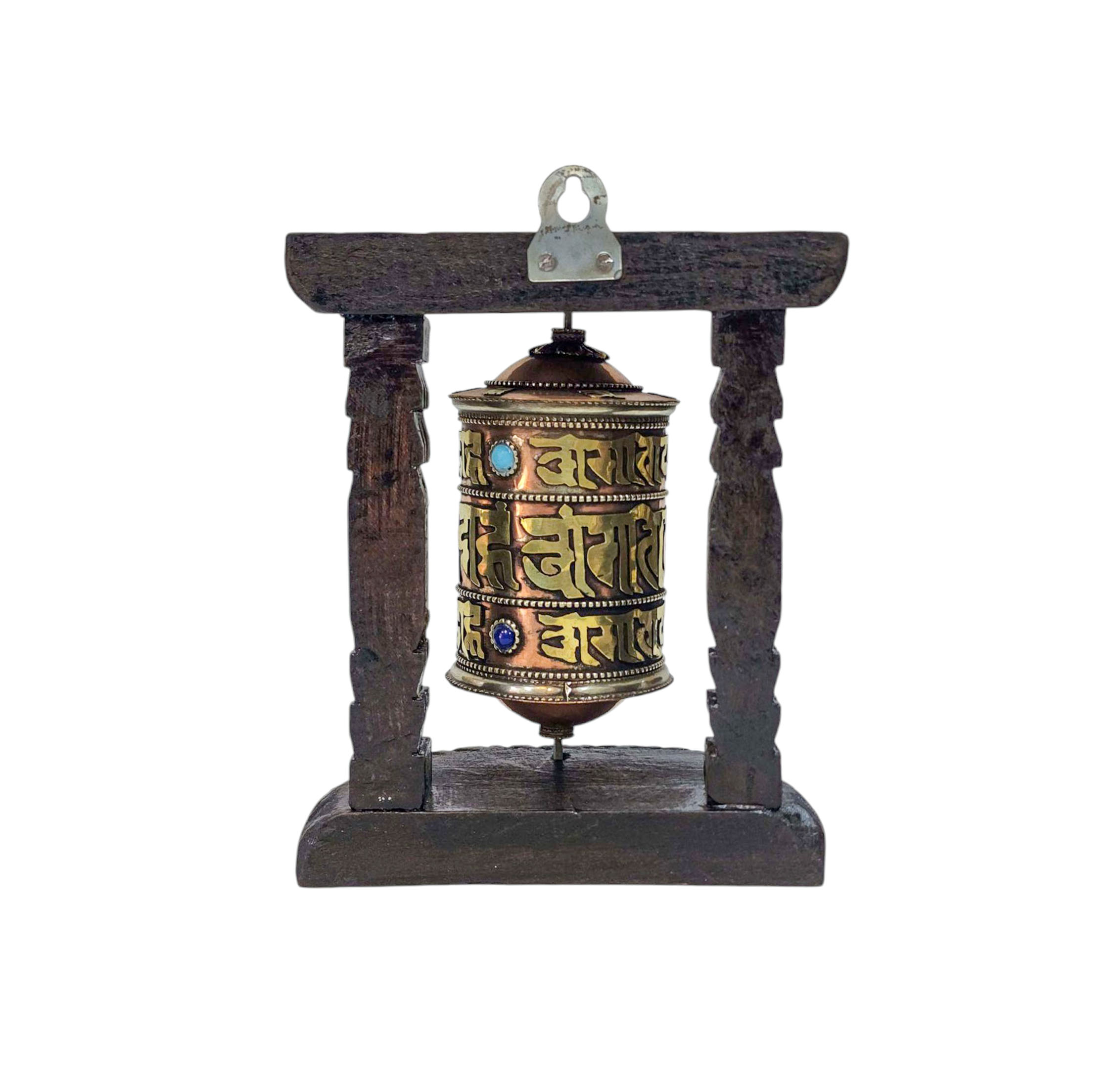 Buddhist Handmade Wall Prayer Wheel <span Style=