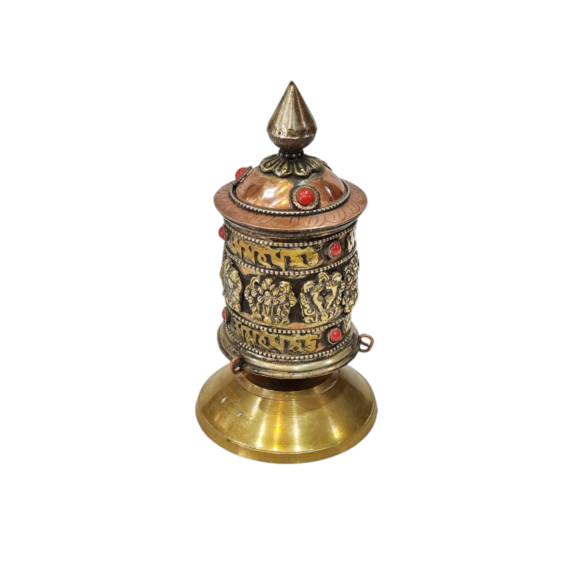 Buddhist Handmade Prayer Wheel <span Style=