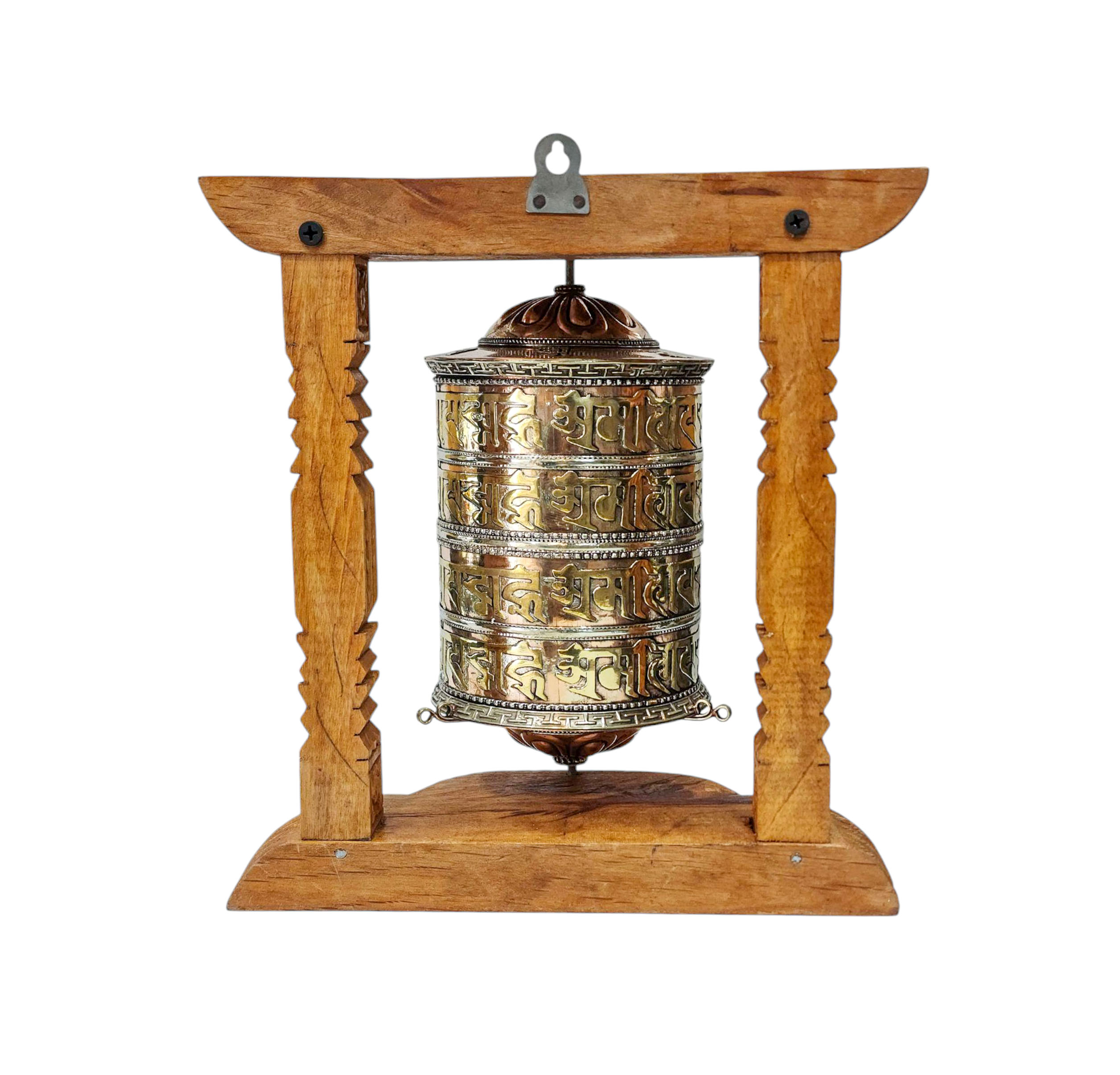 Buddhist Handmade Wall Prayer Wheel <span Style=