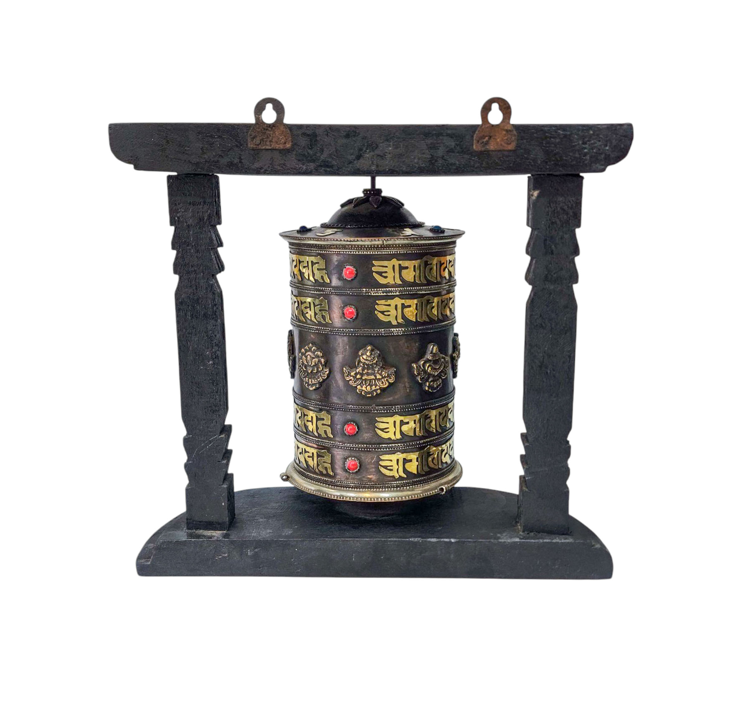 Buddhist Handmade Wall Prayer Wheel <span Style=