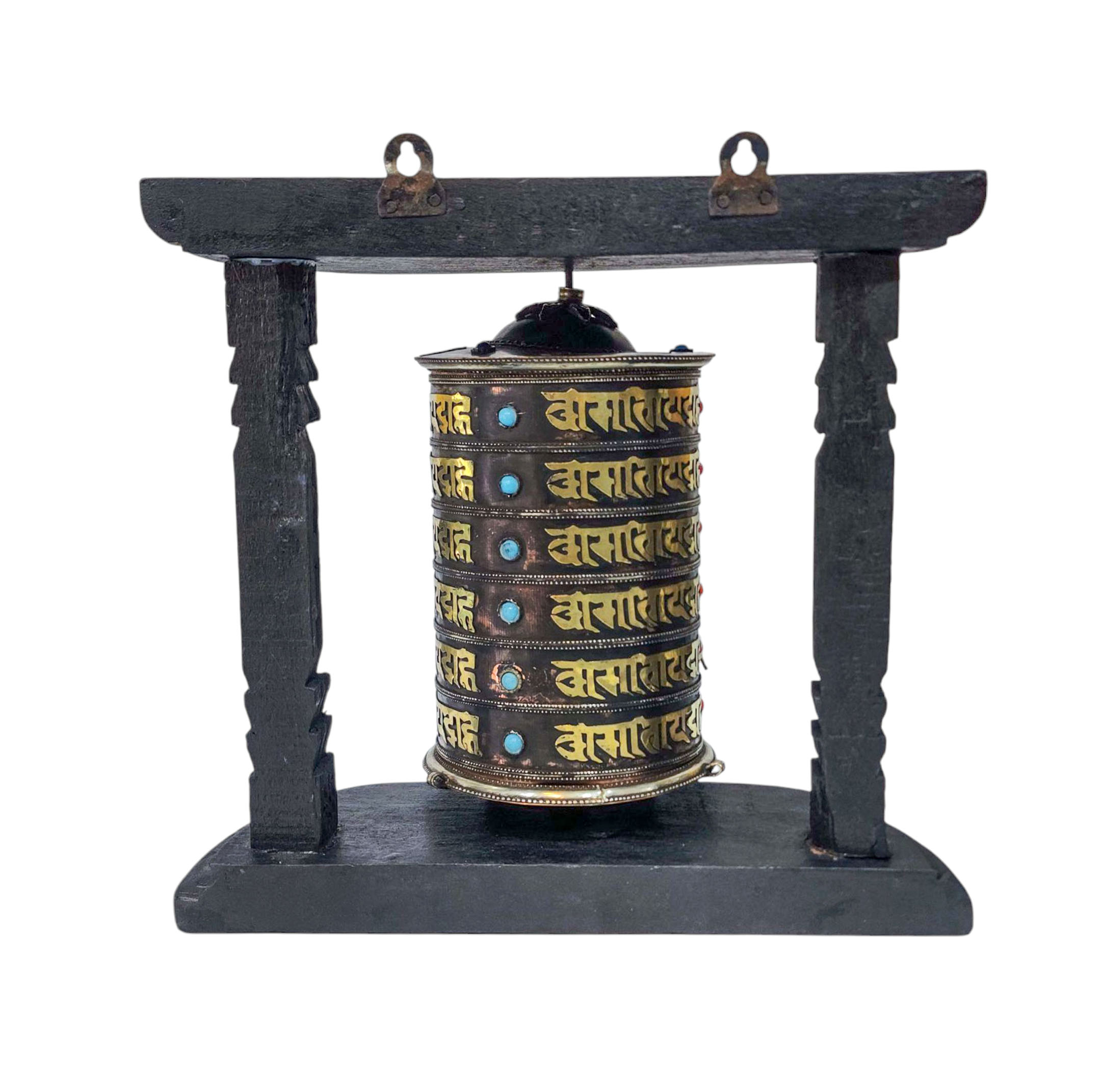 Buddhist Handmade Wall Prayer Wheel <span Style=