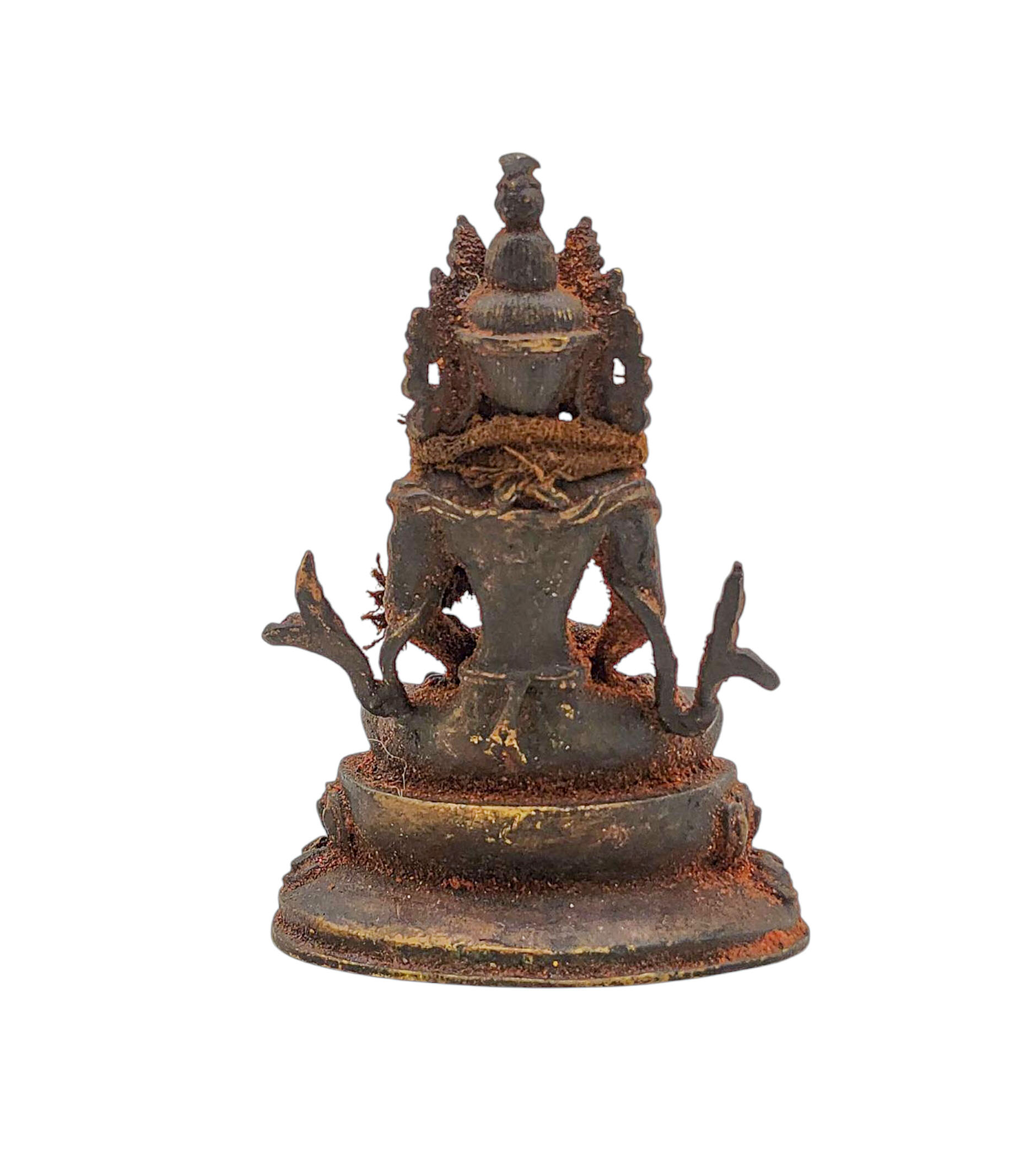 aparimita, Buddhist Miniature Statue, antique Finishing With double Base