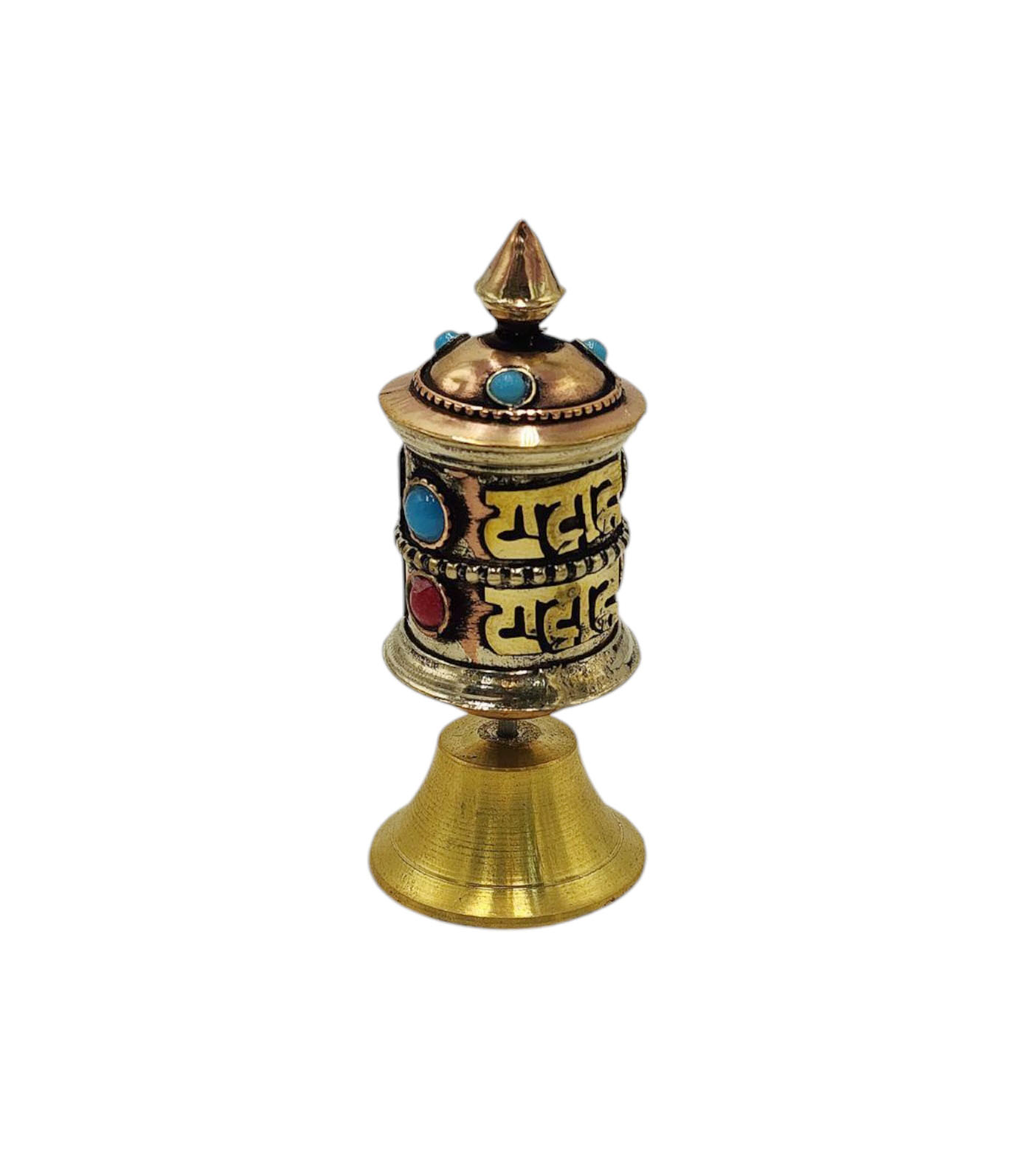 Buddhist Metal Prayer Wheel <span Style=