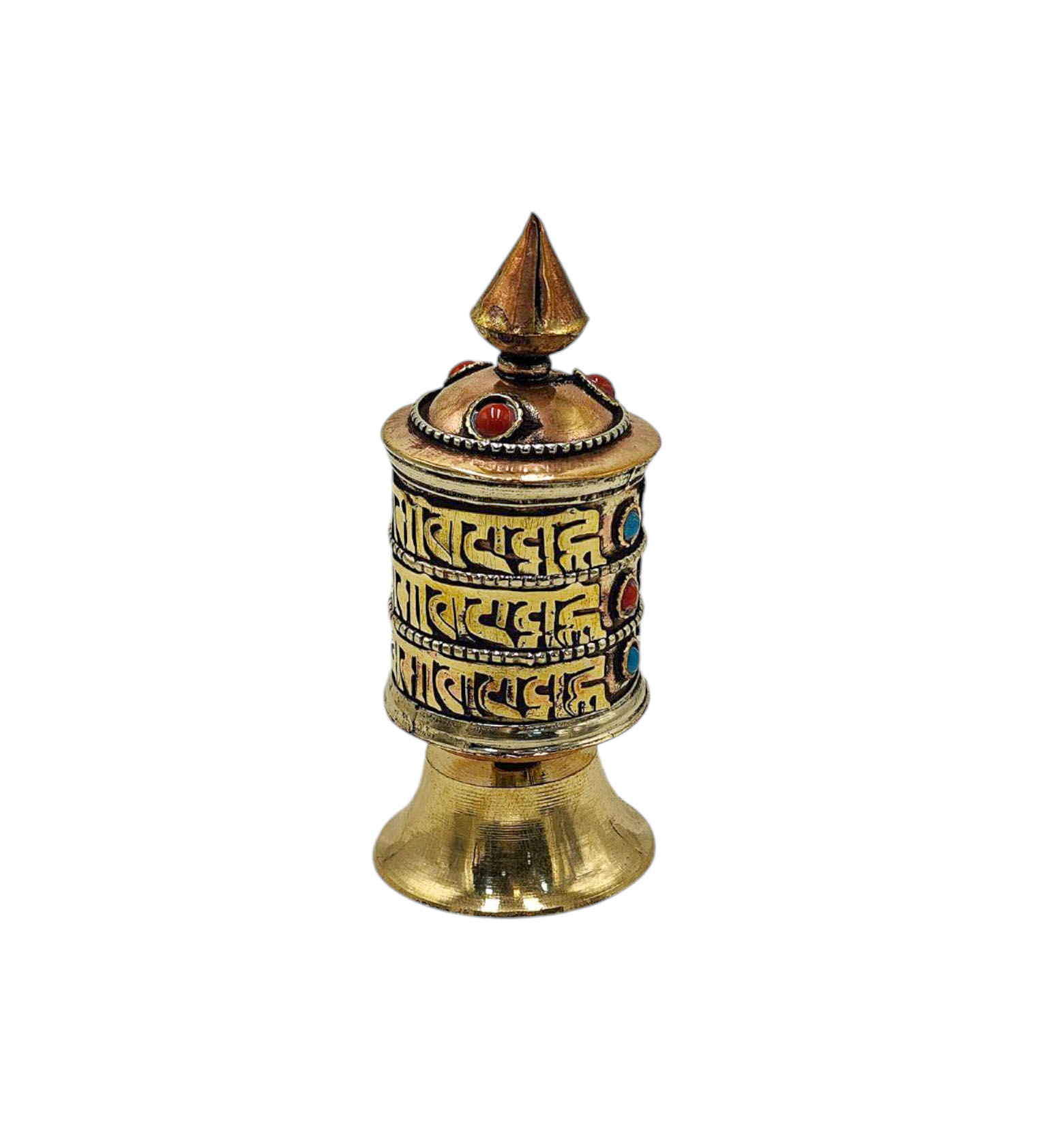 Buddhist Metal Prayer Wheel <span Style=