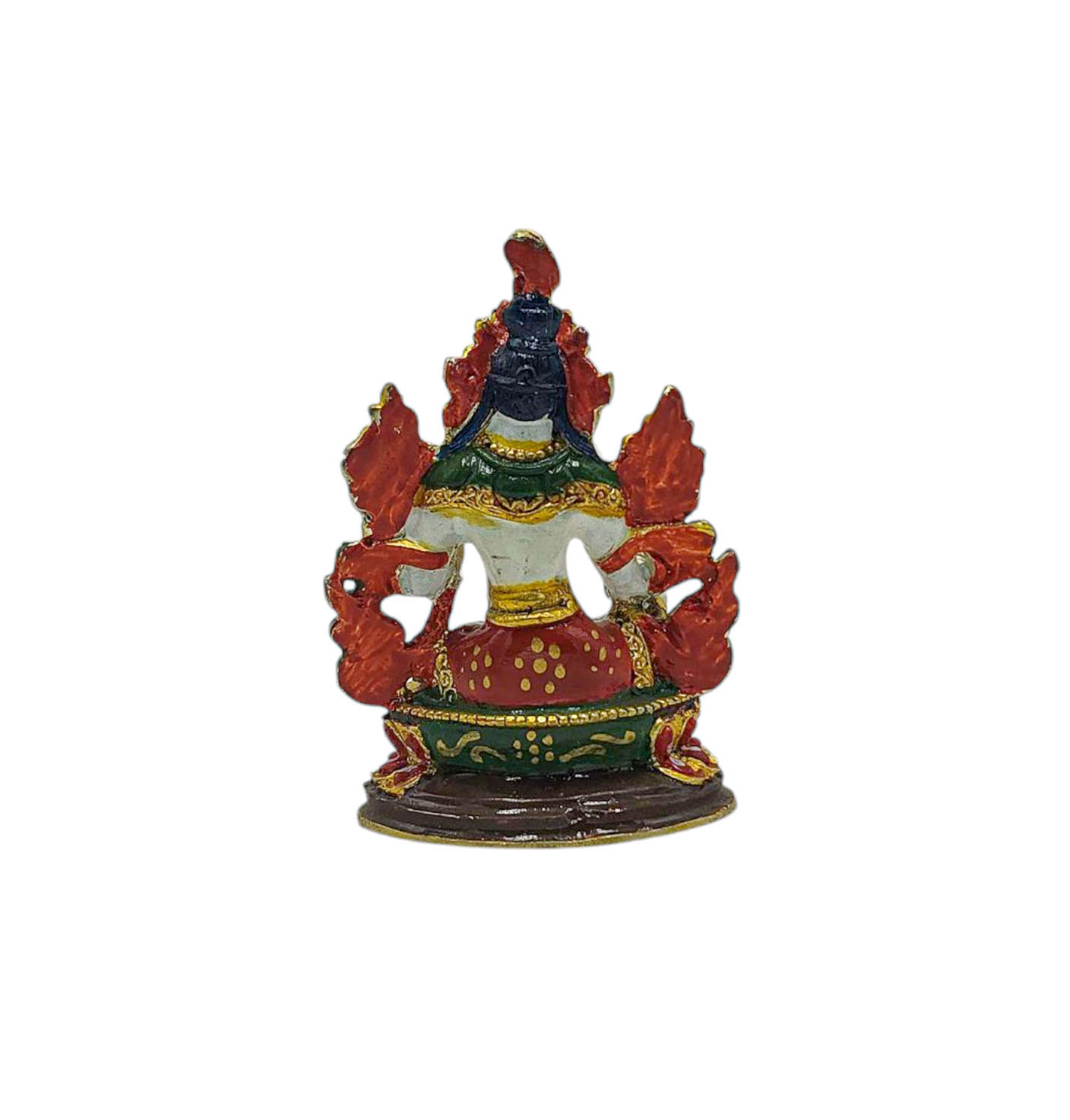 white Tara Buddhist Miniature Statue, thangka Color Finishing