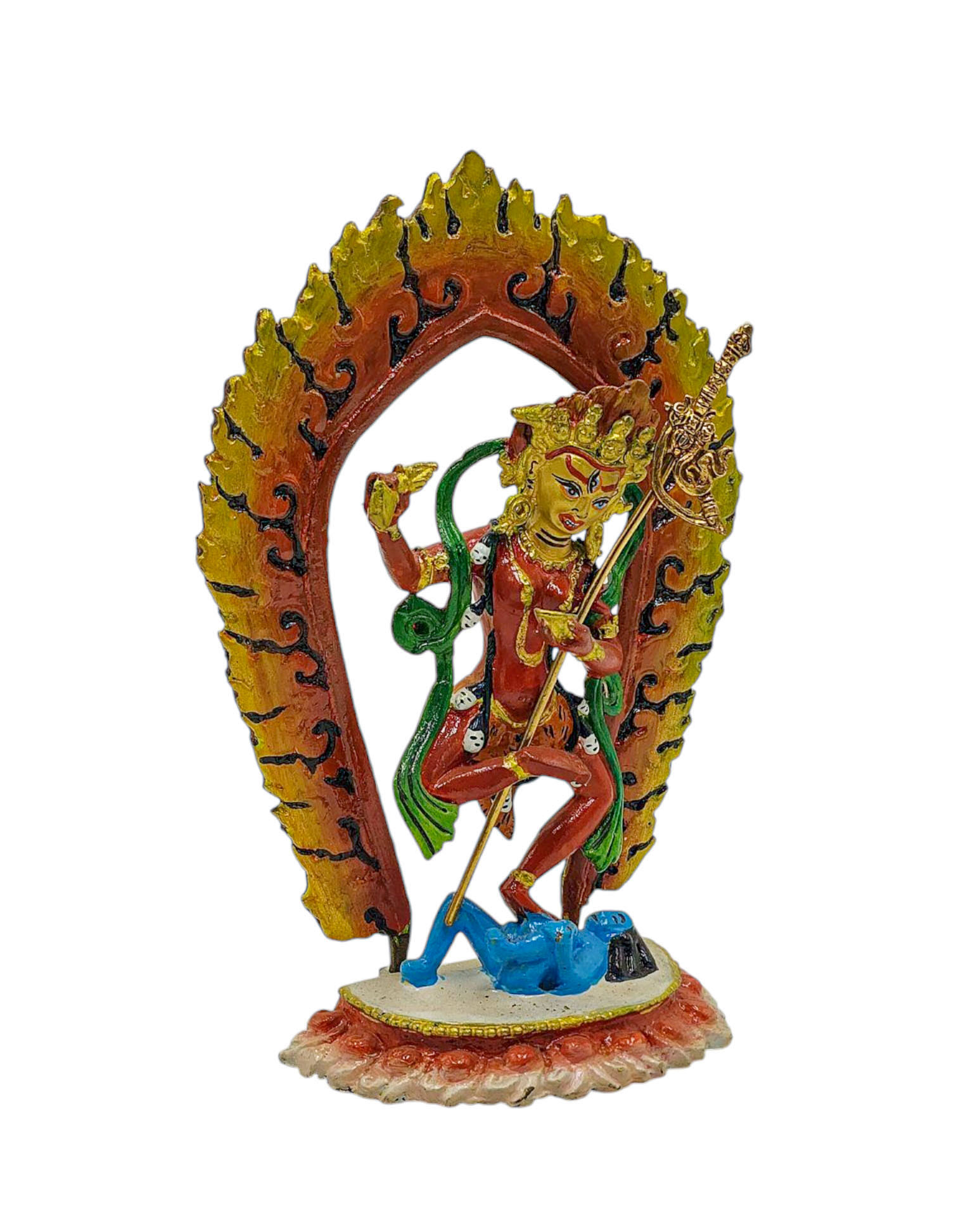 vajrayogini, Buddhist Miniature Statue, thangka Color Finishing, face Painted