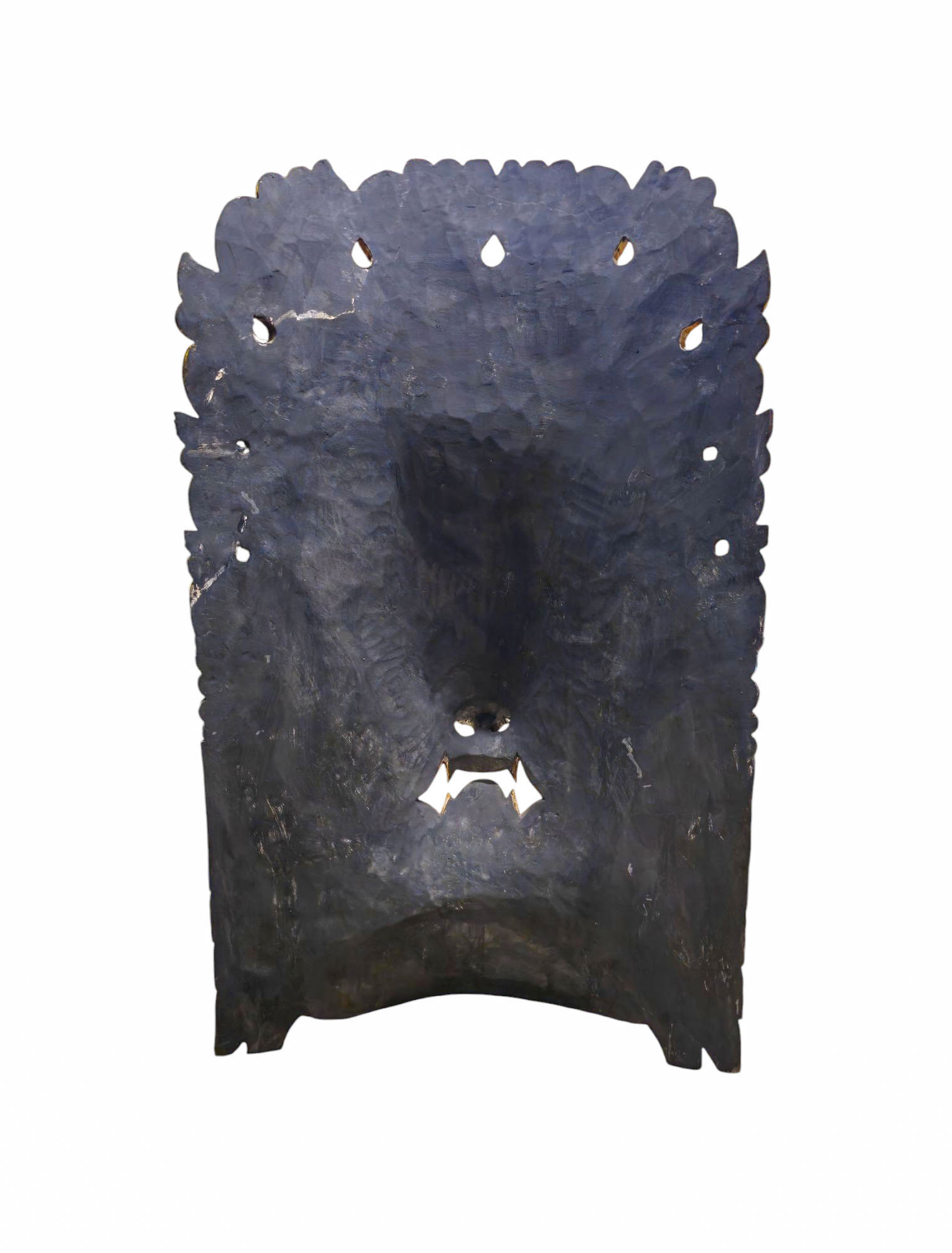 bhairav, Buddhist Handmade Wooden Mask, Wall Hanging, thangka Color Finishing, Poplar Wood