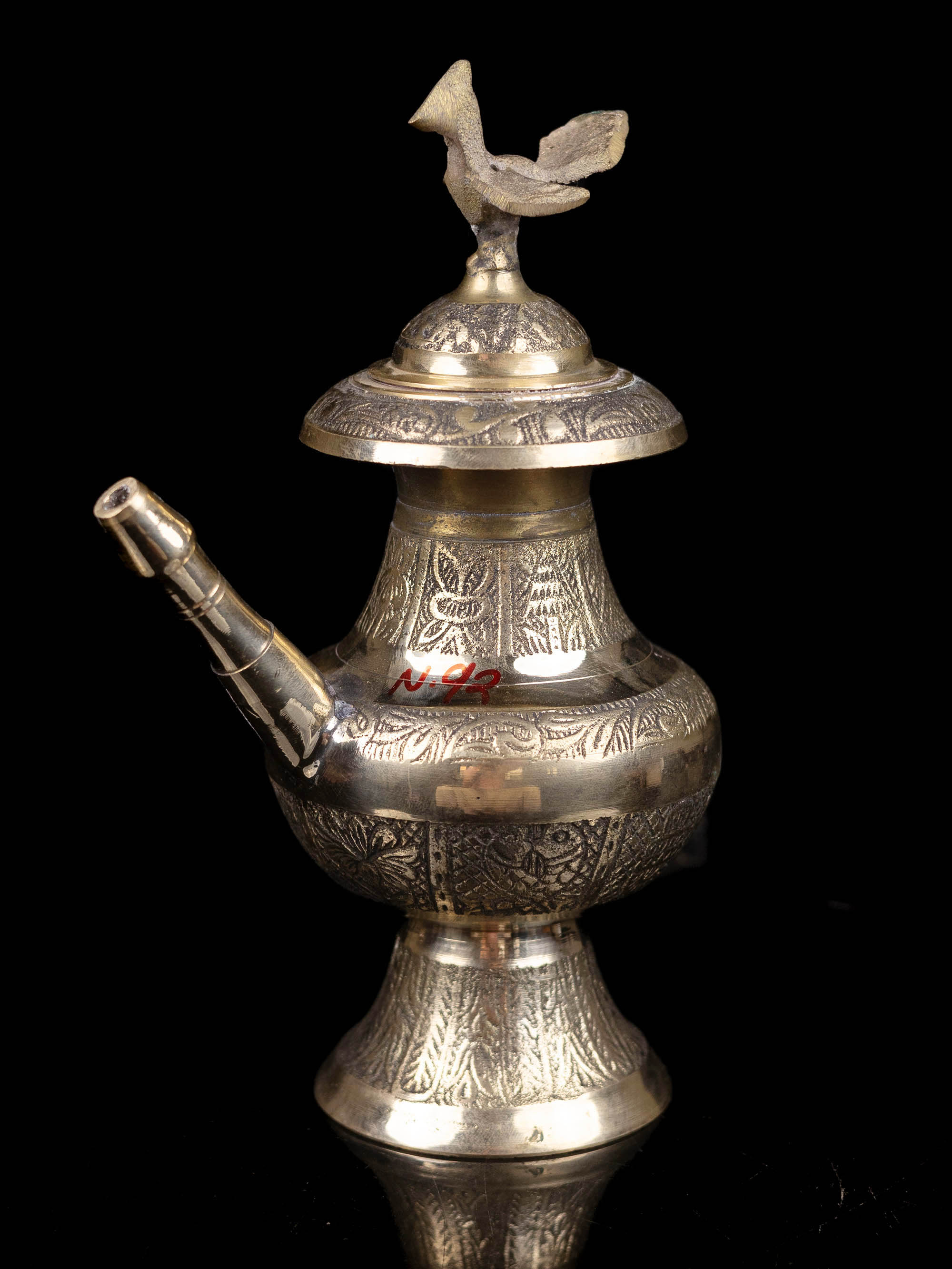Handmade Traditional [nepali] Karuwa, Water Pot With Carving