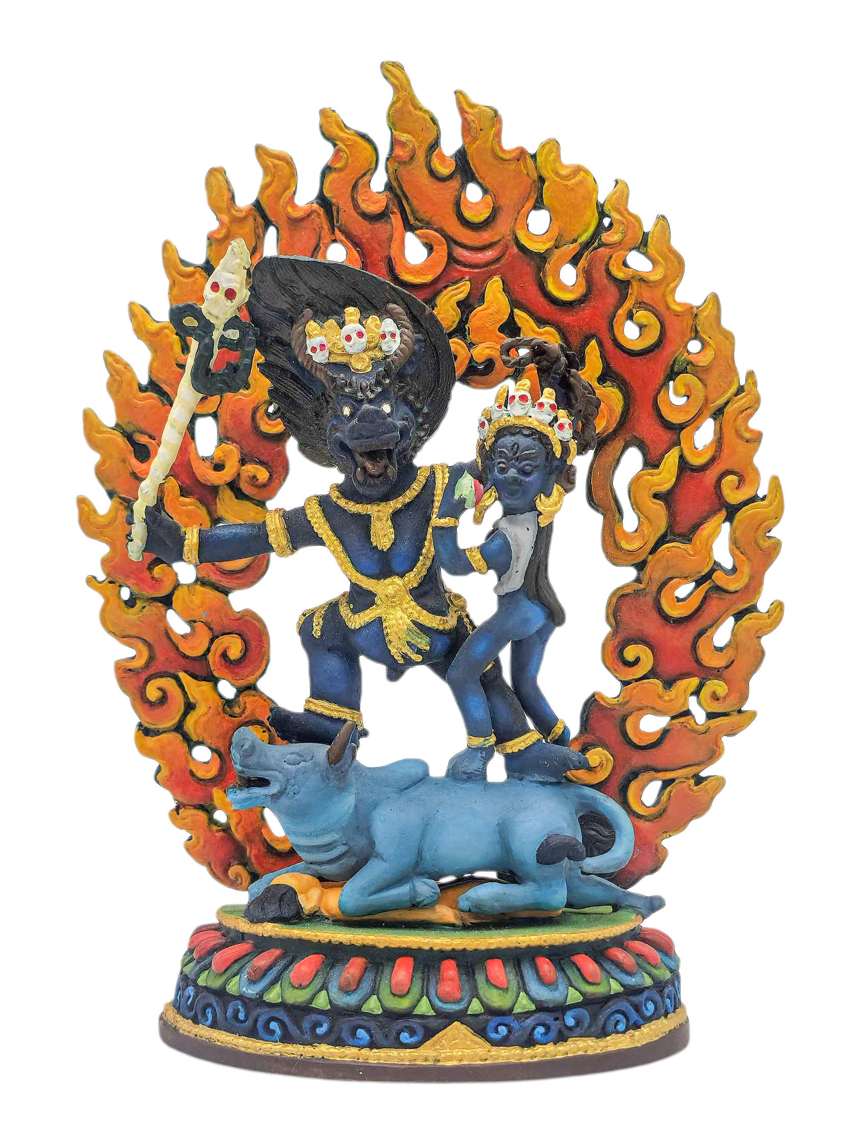 [yamantaka], Buddhist Miniature Statue, [thangka Color Finishing]