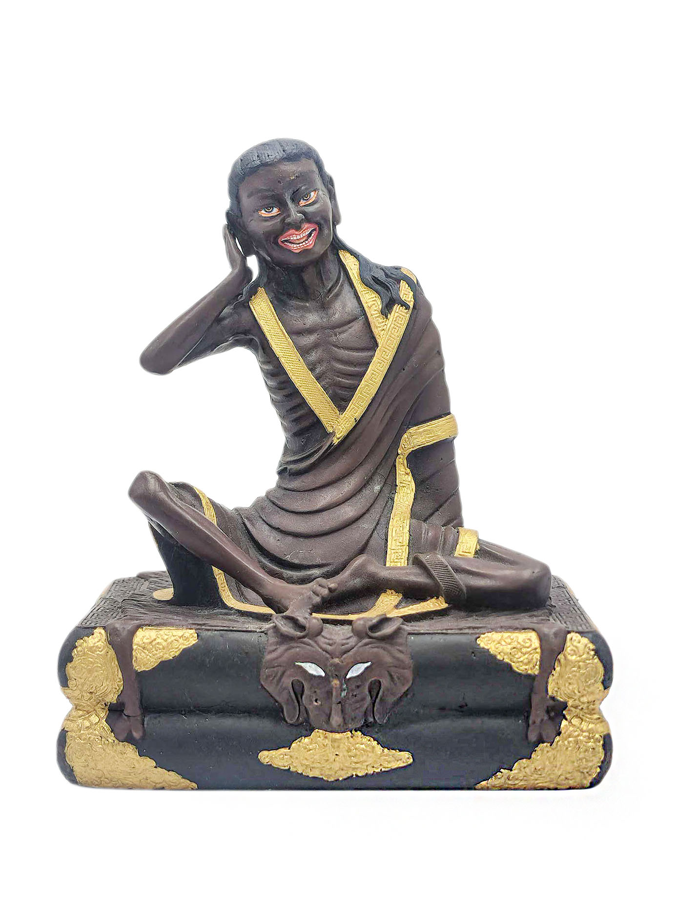 [milarepa], Buddhist Miniature Statue, [chocolate Oxidized]