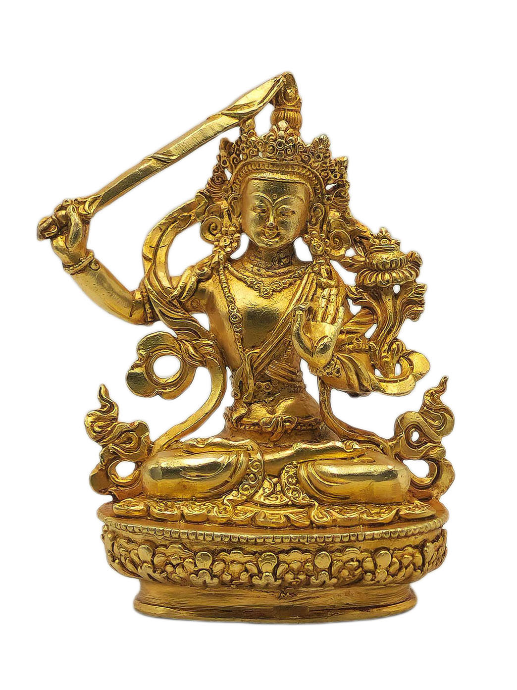 [manjushri], Buddhist Miniature Statue, [full Gold Plated]