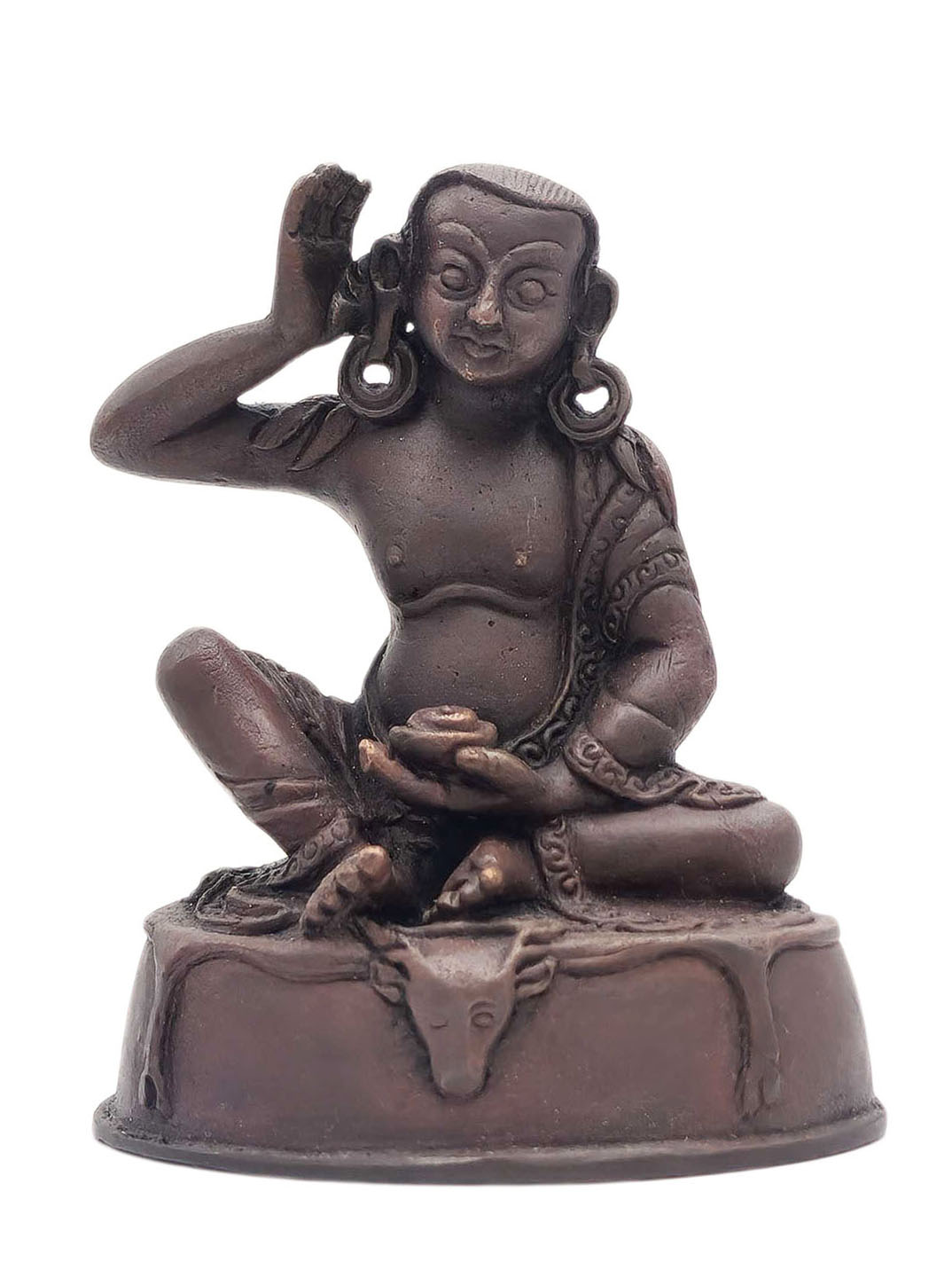 [milarepa], Buddhist Miniature Statue, [chocolate Oxidized]