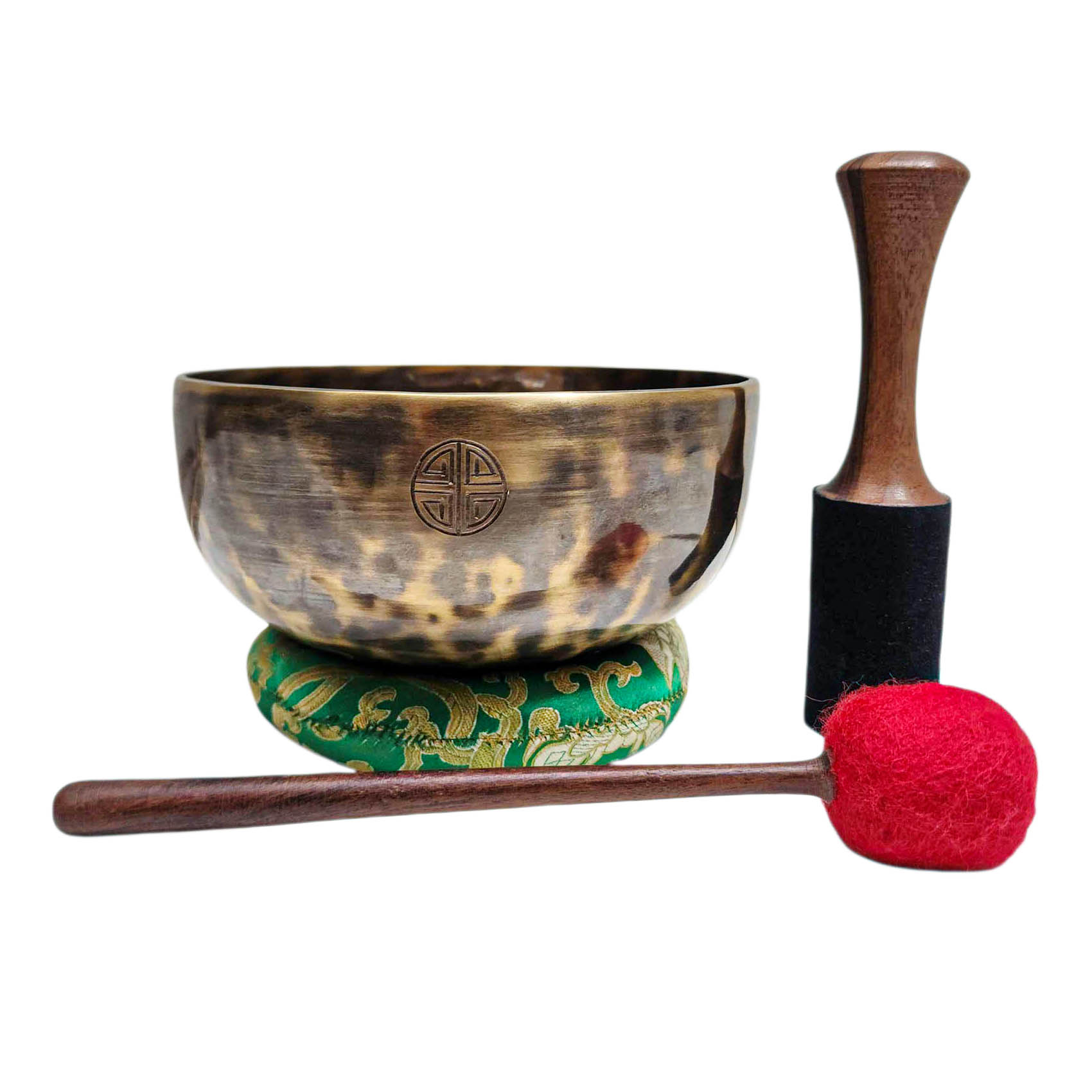 [full Moon Bowl], Moon Carved, Buddhist Hand Beaten, Antique Finishing, [select Accessories]