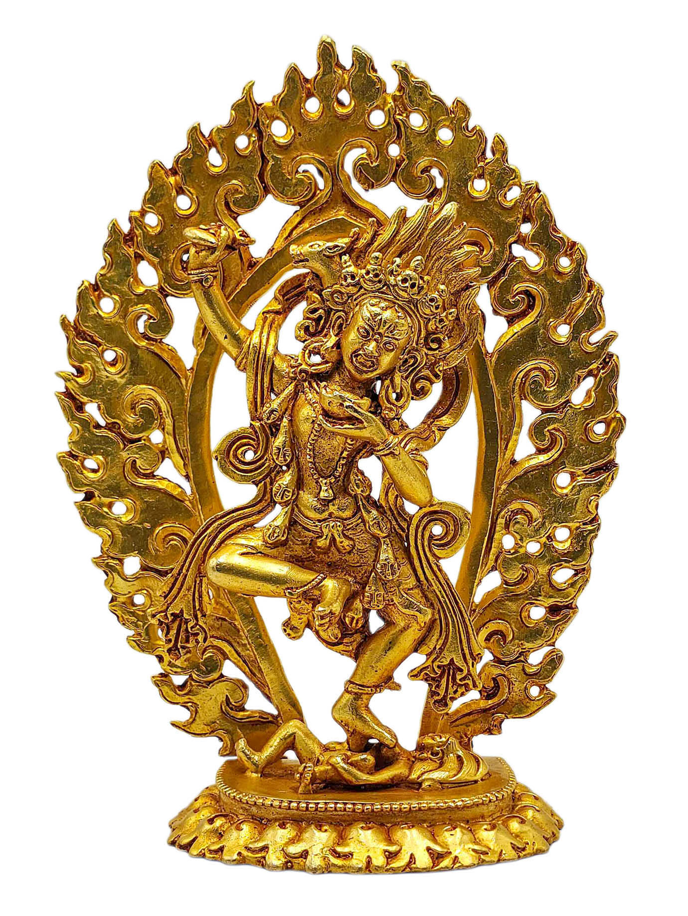 [vajravarahi]. Buddhist Miniature Statue, [full Gold Plated]