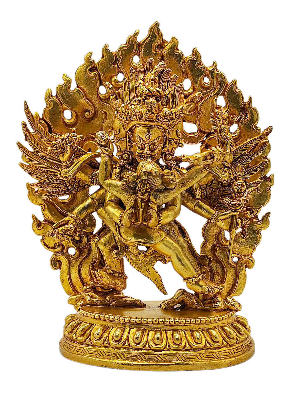 [vajrakilaya]. Buddhist Miniature Statue, [full Gold Plated]