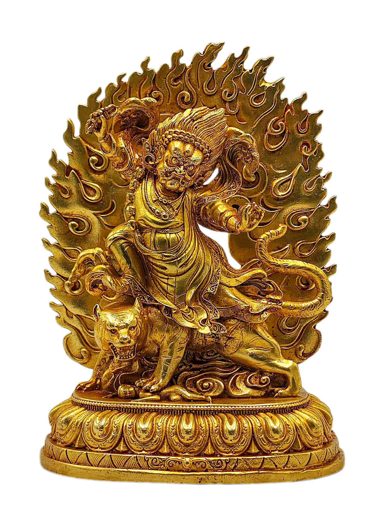 [dorje Drolo]. Buddhist Miniature Statue, [full Gold Plated]