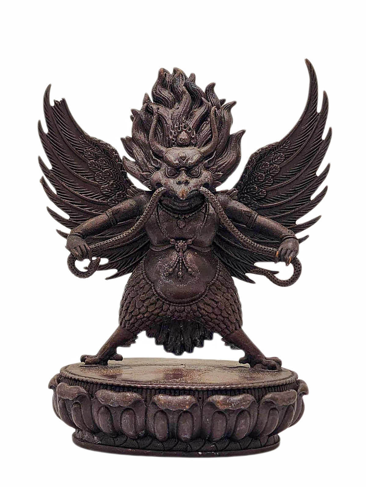 [garuda], Buddhist Miniature Statue, [chocolate Oxidized]