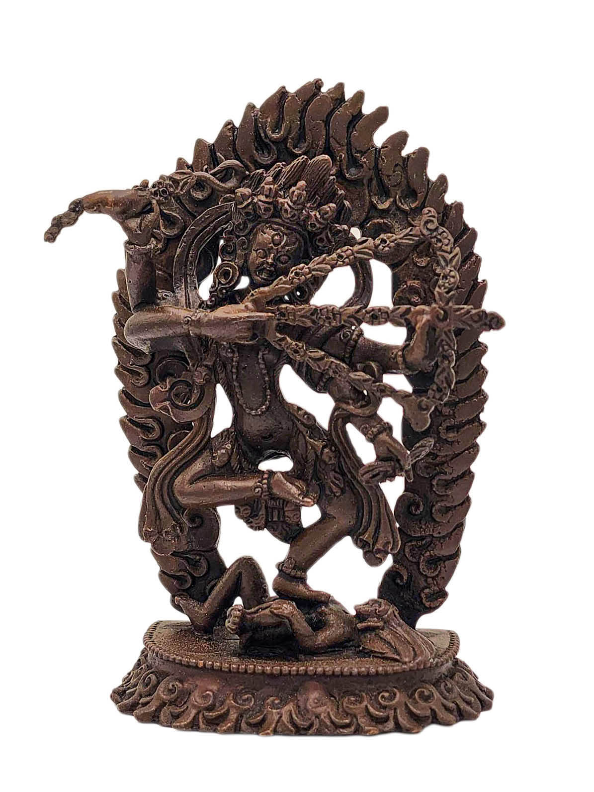 [kurukulla], Buddhist Miniature Statue, [chocolate Oxidized]