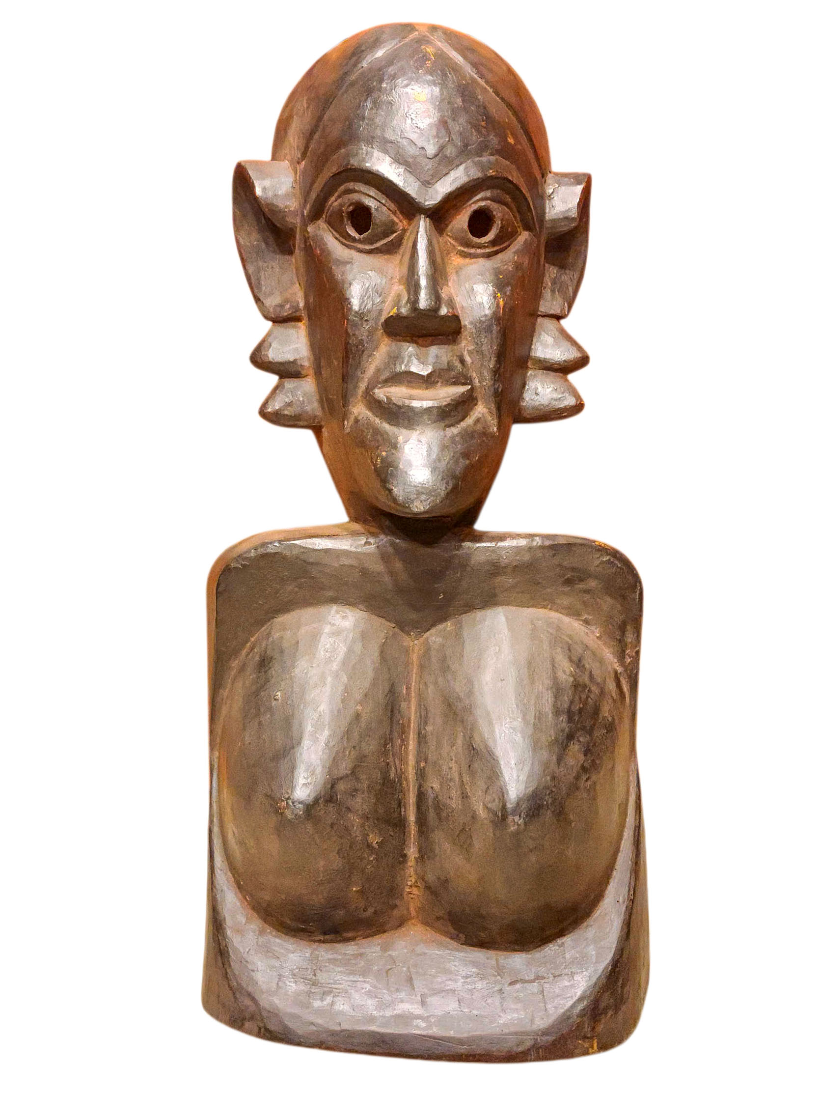 Buddhist Wooden Mask [tribal Mask], Tibetan Style Wtih [traditional Colors], Poplar Wood