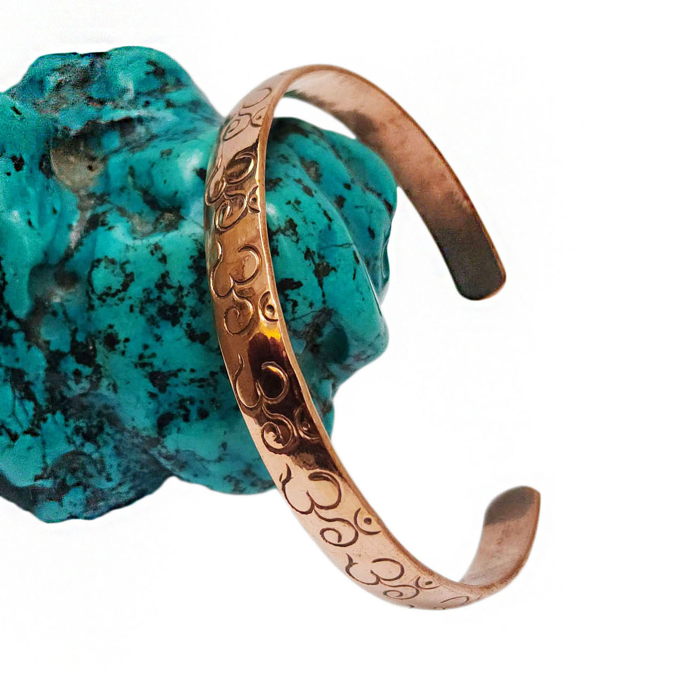 Brass Bracelet With [om Carving]