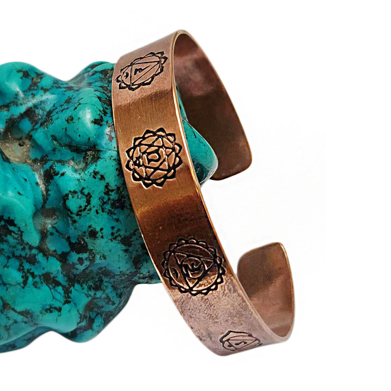 Brass Bracelet With [7 Chakra] Carving