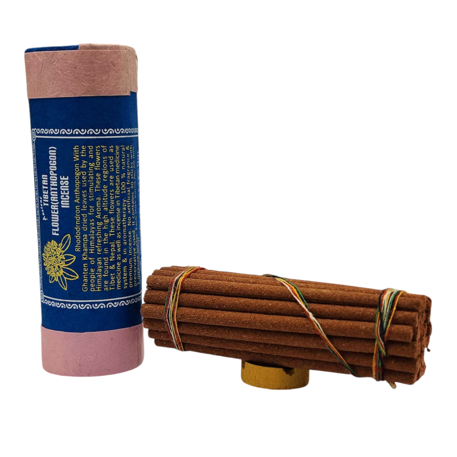 [tibetan Flower], (anthopogon) Tibetan Herbal Incense, [30 Sticks], [incense Holder]