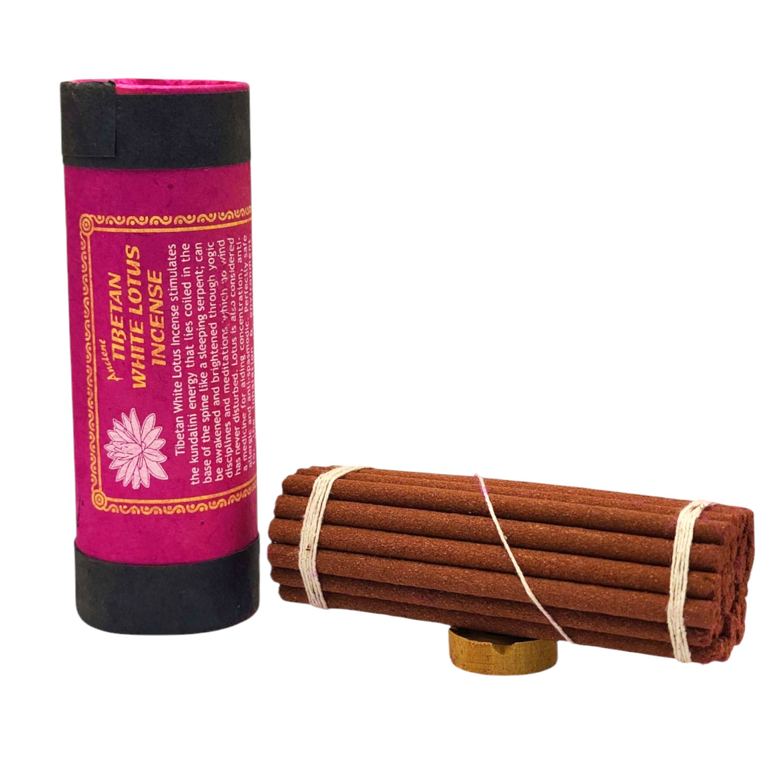 [tibetan White Lotus] Tibetan Herbal Incense, [30 Sticks], [incense Holder]