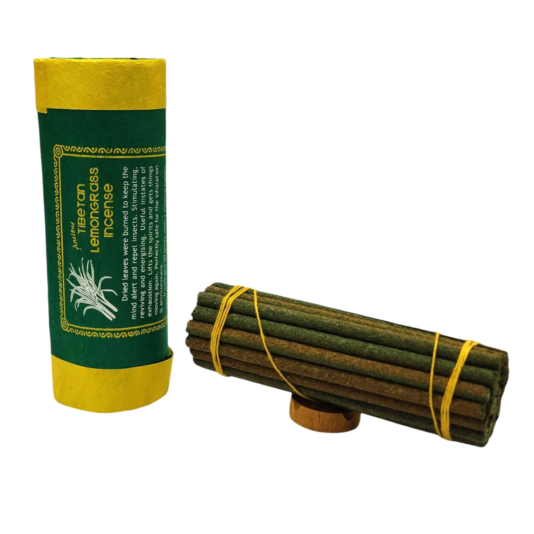 [tibetan Leamongrass] Tibetan Herbal Incense, [30 Sticks], [incense Holder]